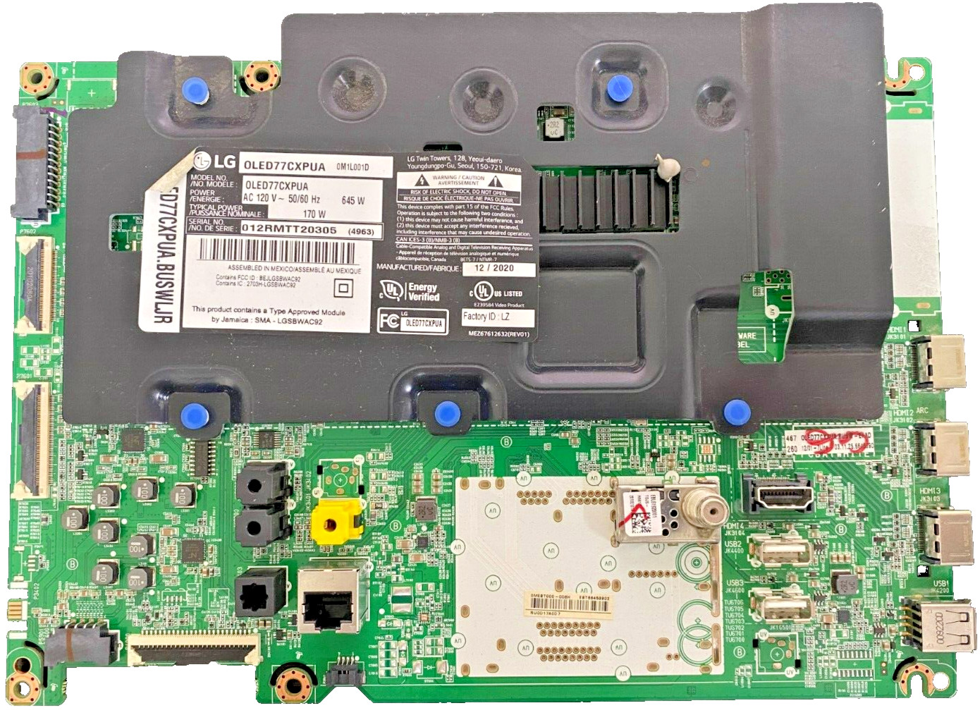 LG EBT66453902 Main Board for OLED77CXPUA.BUSWLJR