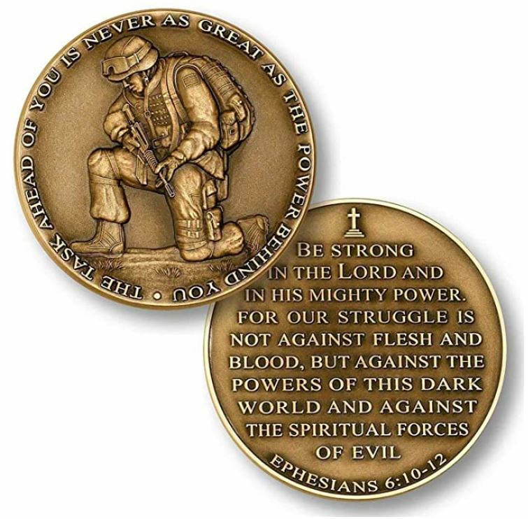 Armor of God Army Soldier's Christian Soldier Chaplain Coin Ephesians 6:10-12
