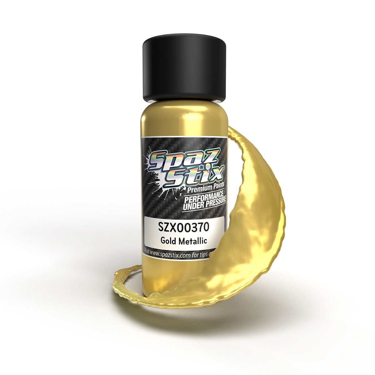 SPAZ STIX GOLD  METALLIC AIRBRUSH READY PAINT 2 OZ. SZX00370 LEXAN RC