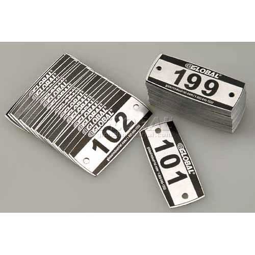 Global Industrial Locker Number Plate Kit Numbered 101-299