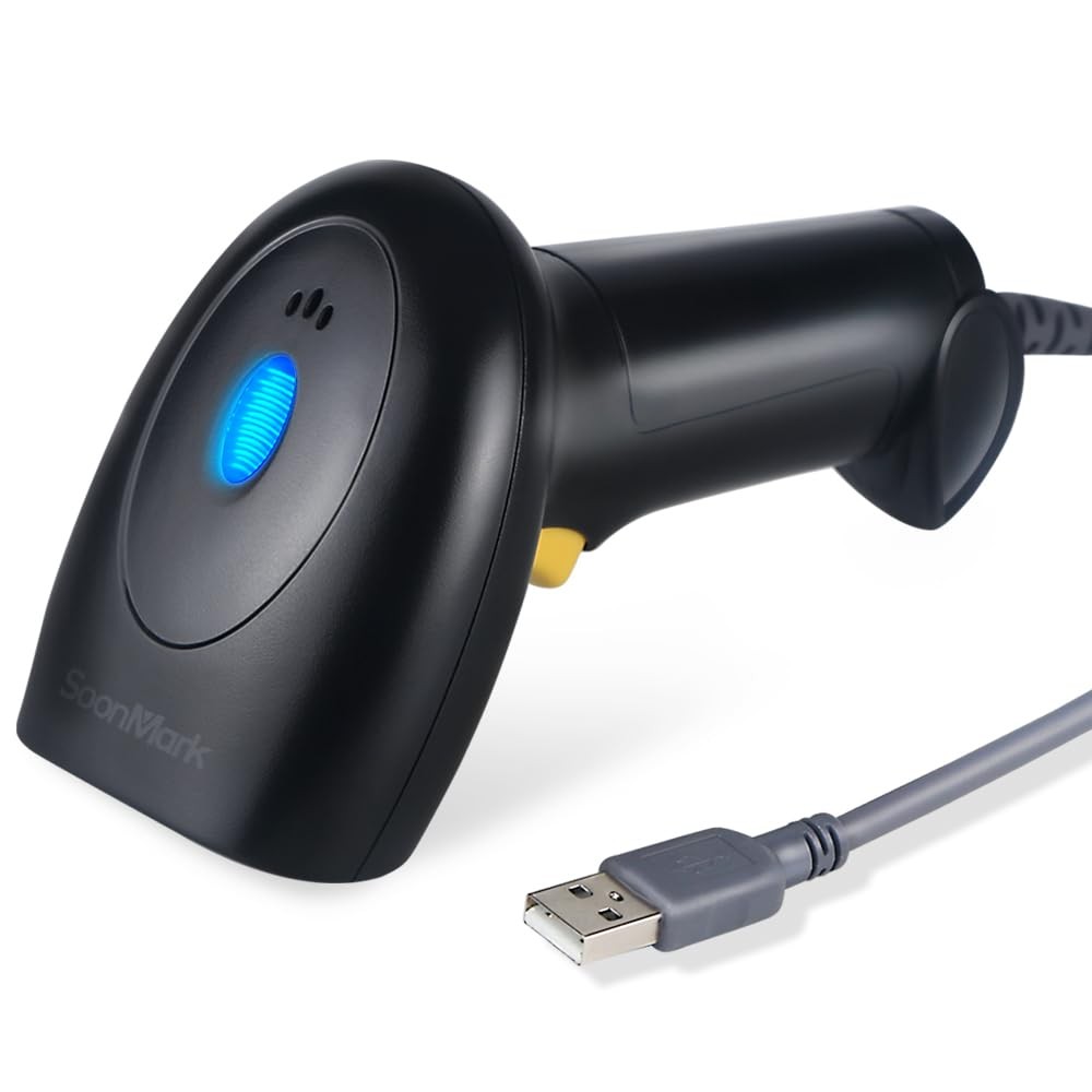 Handheld USB Barcode Scanner Wired 1D Bar Code Reader For Store Warehouse
