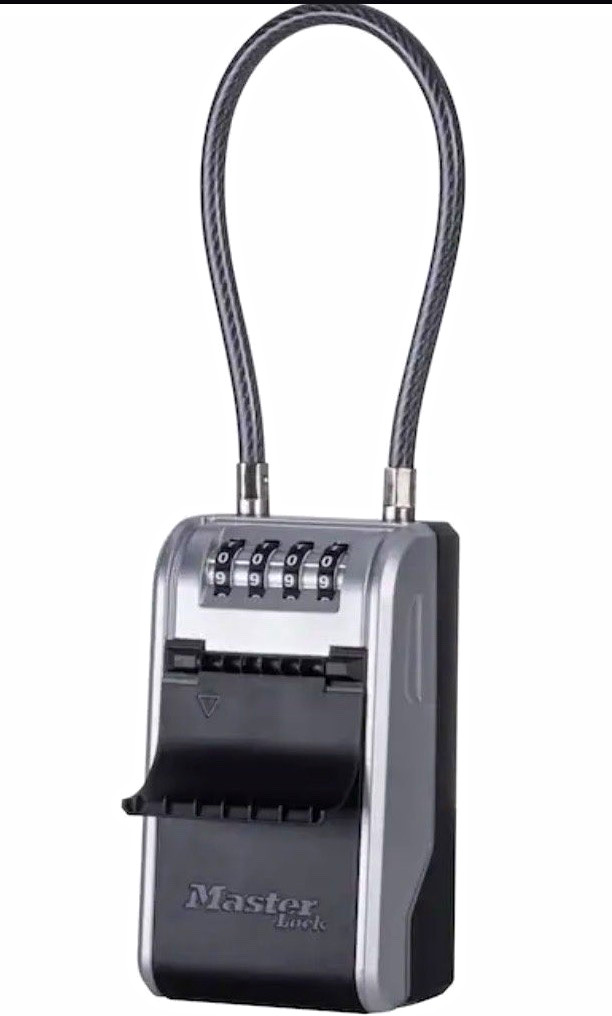 Master Lock 5441 Large Portable Combination Lock Box w/ Cable, Weather-Resistant