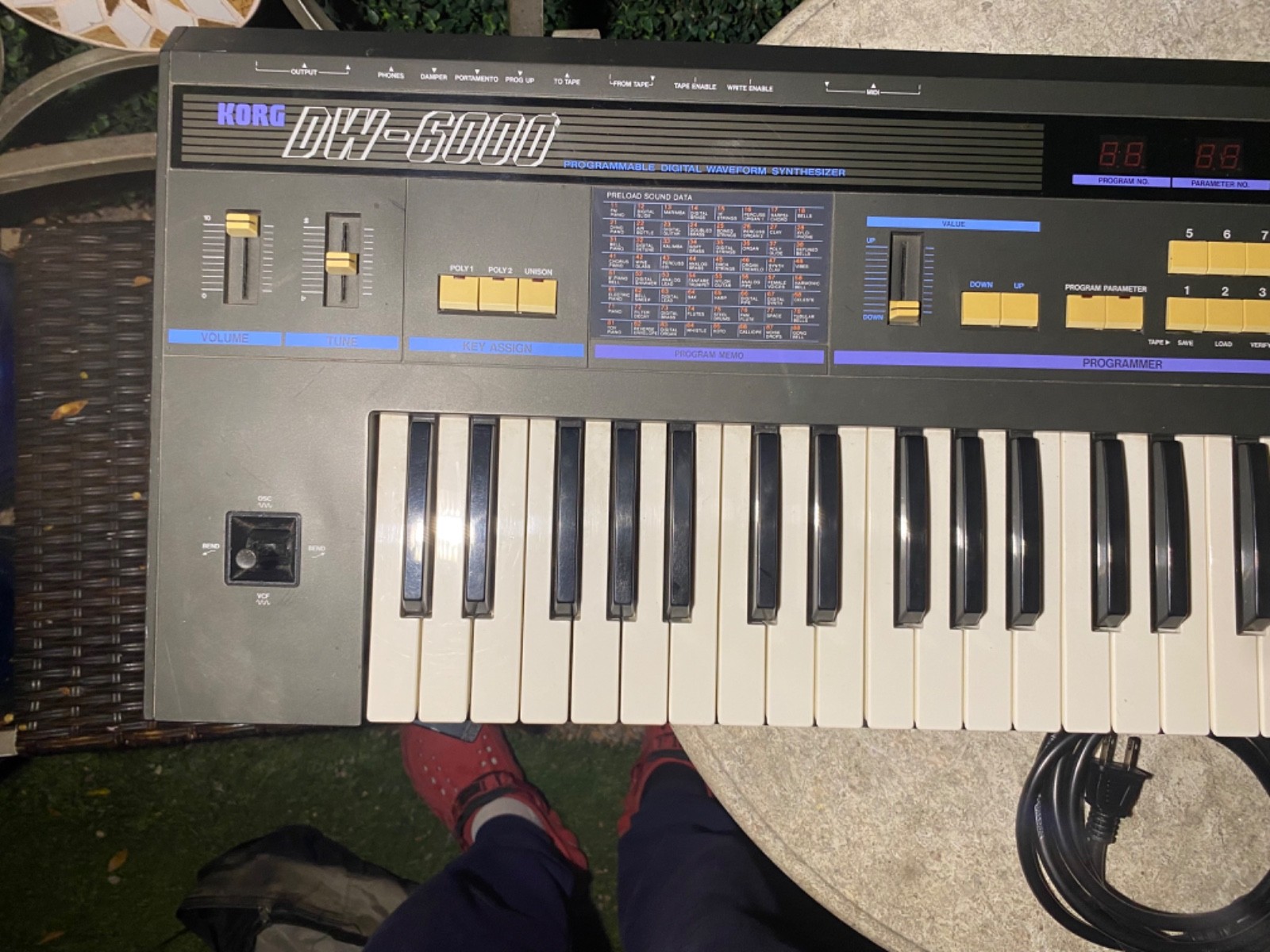 1980s Korg DW-6000 Programmable Polyphonic Synthesizer