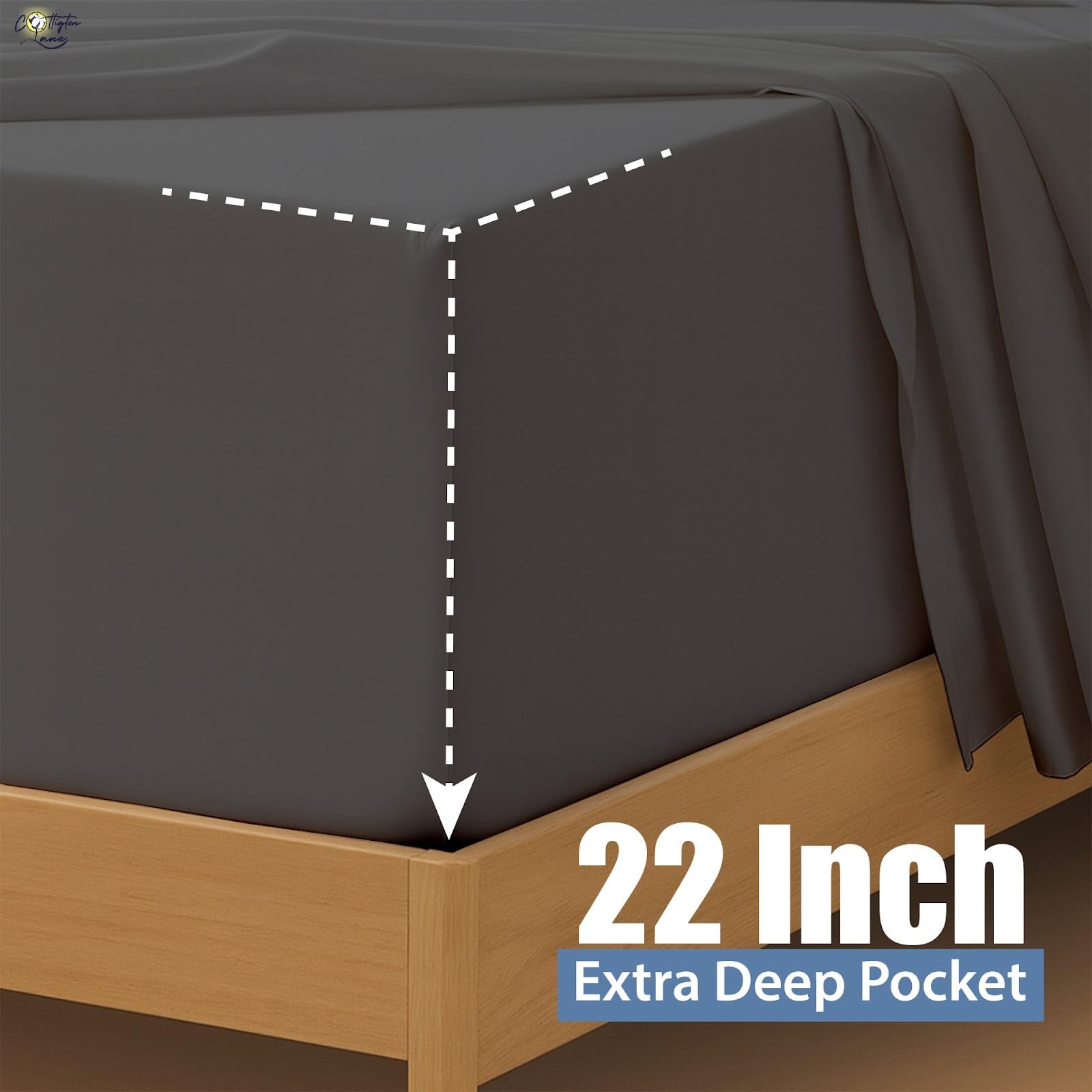 Extra Deep Pocket King Sheet Set Egyptian Cotton, 4 Piece Hotel Quality Luxur...
