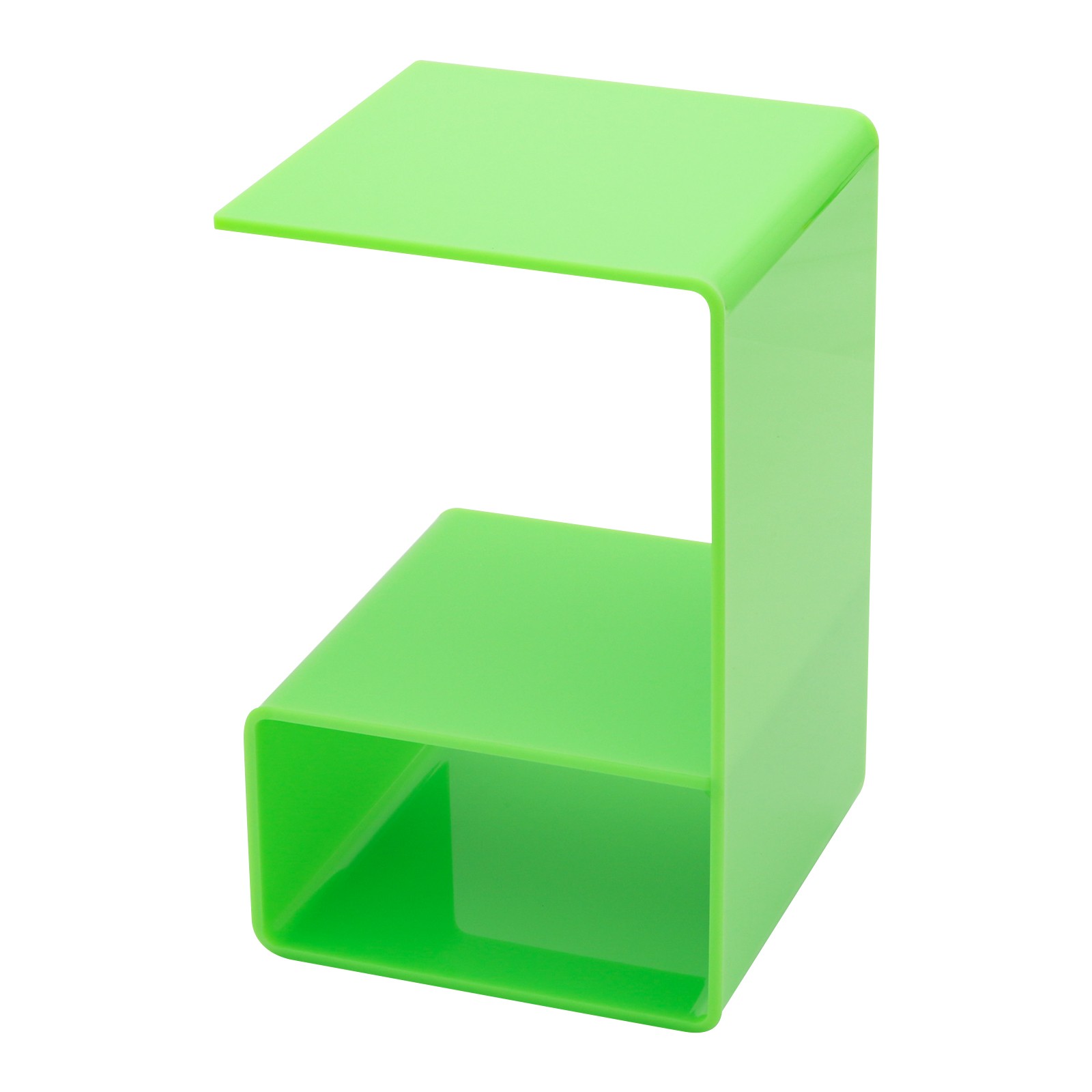 3-Tier Green Acrylic Side Table - Stylish Storage for Small Spaces