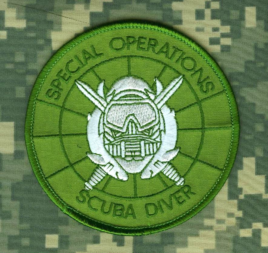 GHOST RECON SAS UDT SEAL vêlkrö PATCH: SPECIAL OPERATIONS COMBAT SCUBA DIVER