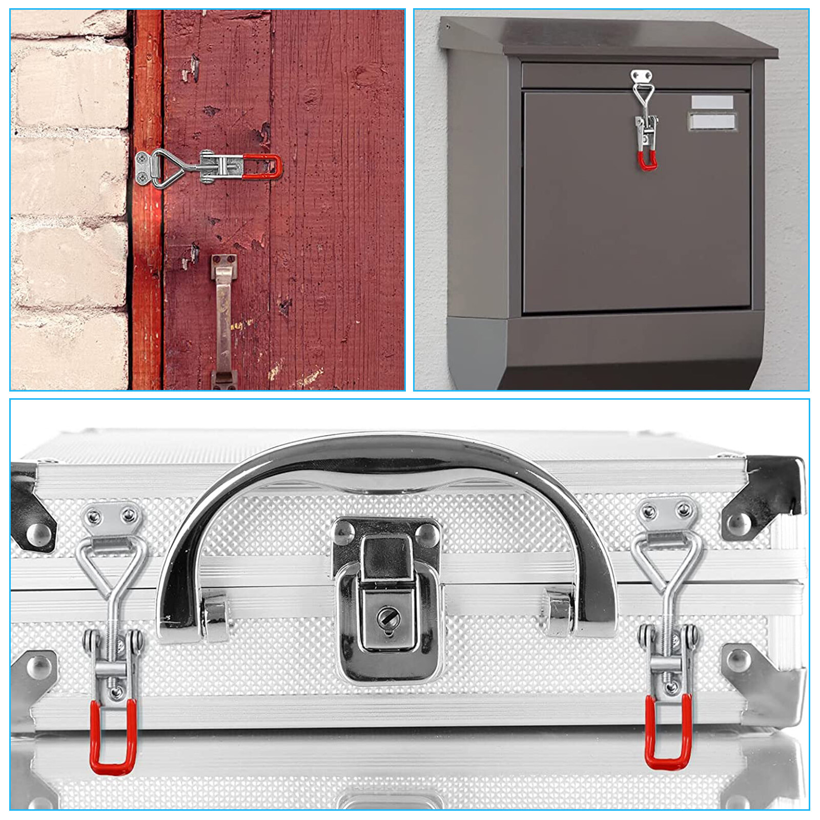 2pcs Heavy Duty Toggle Latch Catch Adjustable Lock Clamp Anti-rust Clip for Case