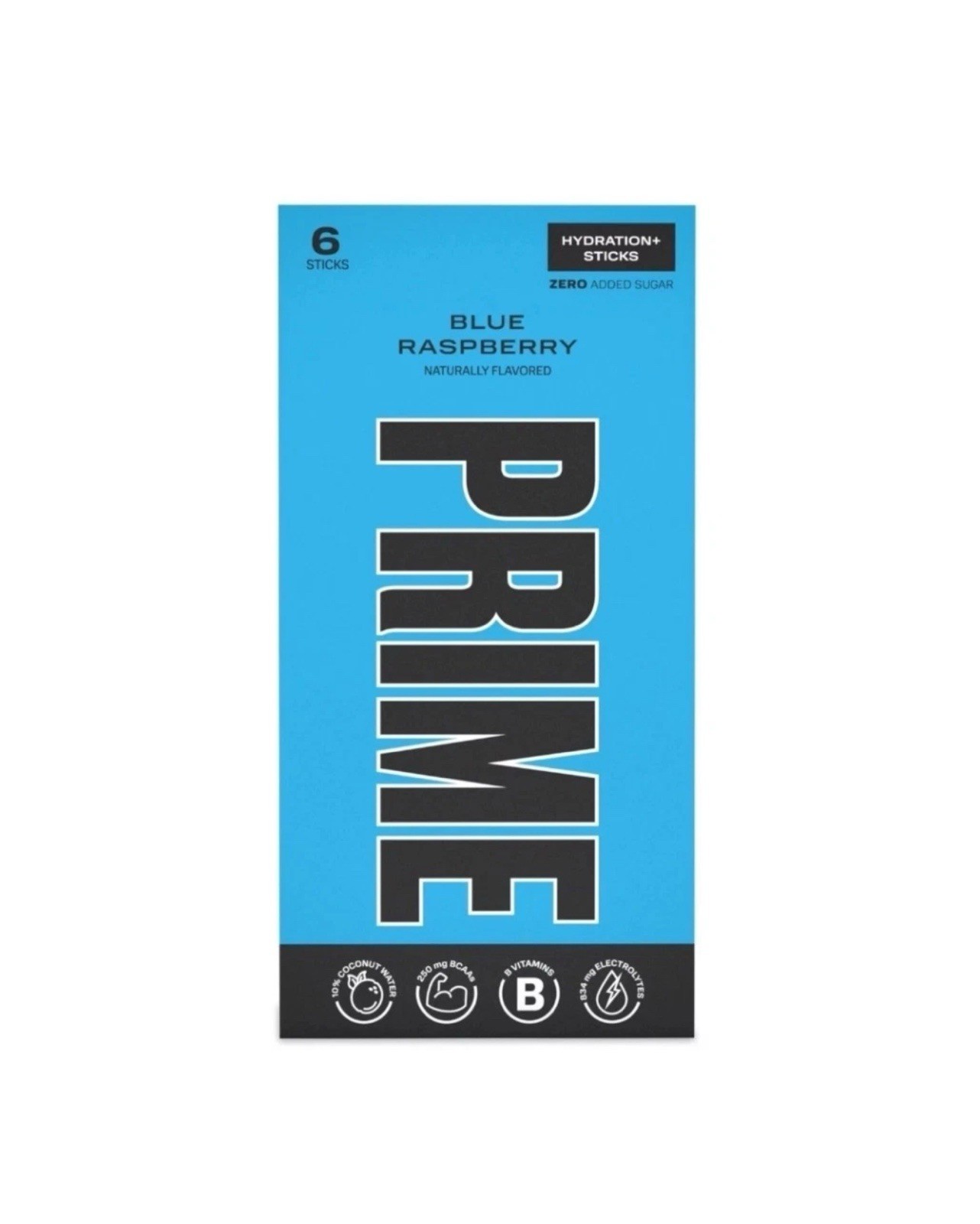 Prime Hydration + Sticks Blue Raspberry 72 Sticks Total Lot of 12 check BB!