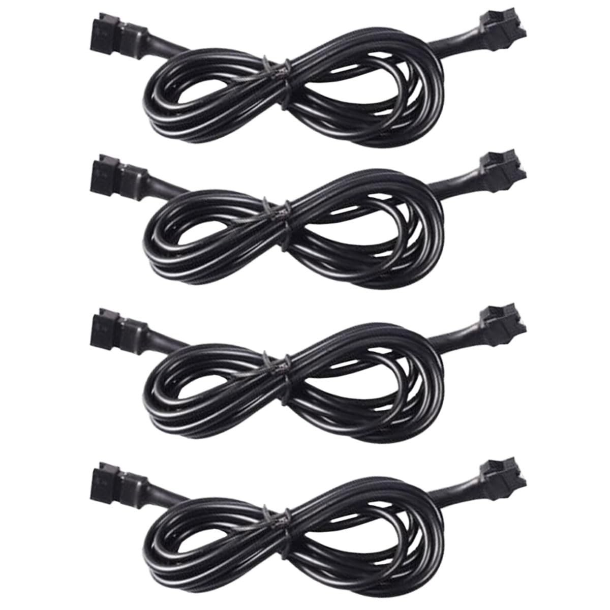 4PCS 59 Inch 4 Pin RGB LED Light Extension Cable Wire Cord Set, Neon Accent Atmo