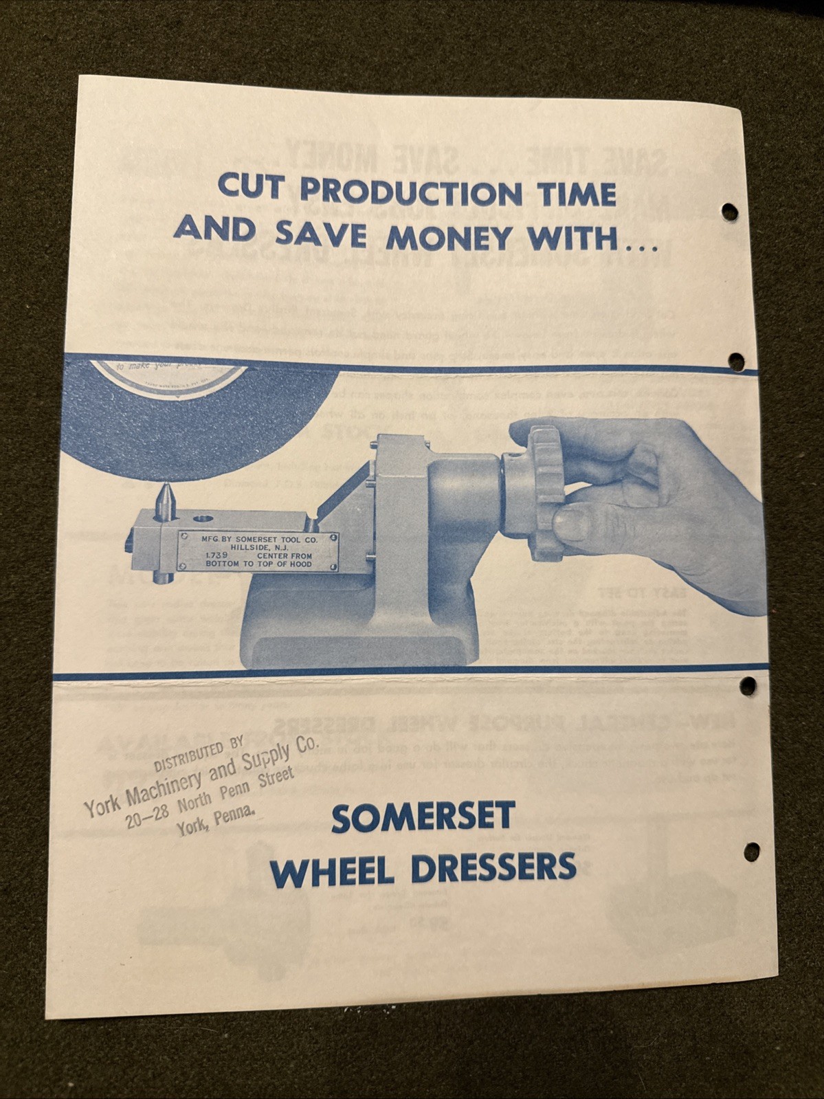 Vintage Somerset Wheel Dressers Tools Catalog USA 🇺🇸