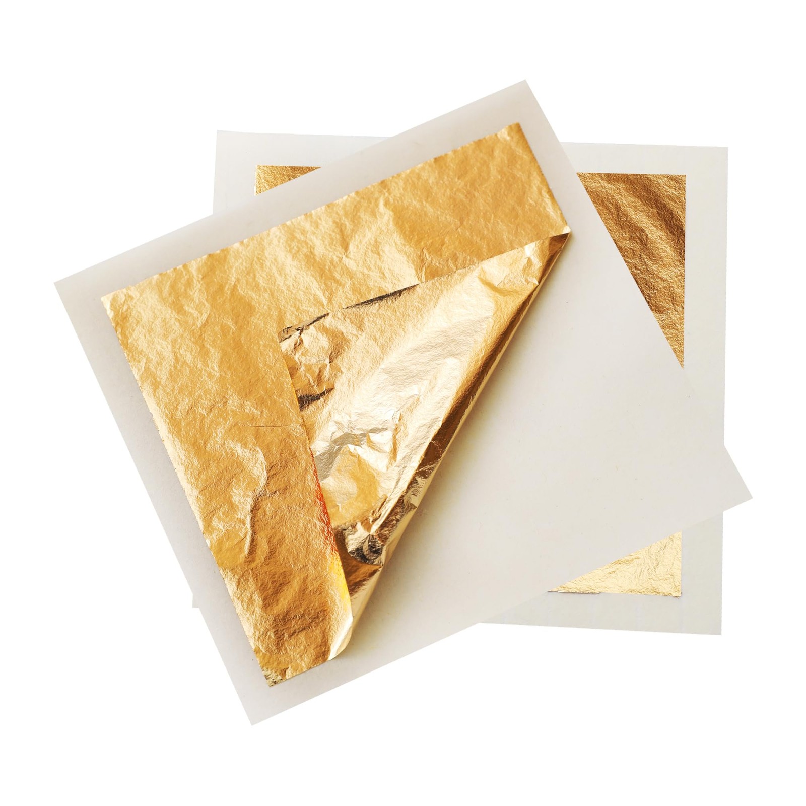 Imitation Gold Foil Sheet for Furniture Craft Facial Decoration 3.15" 10 PCS
