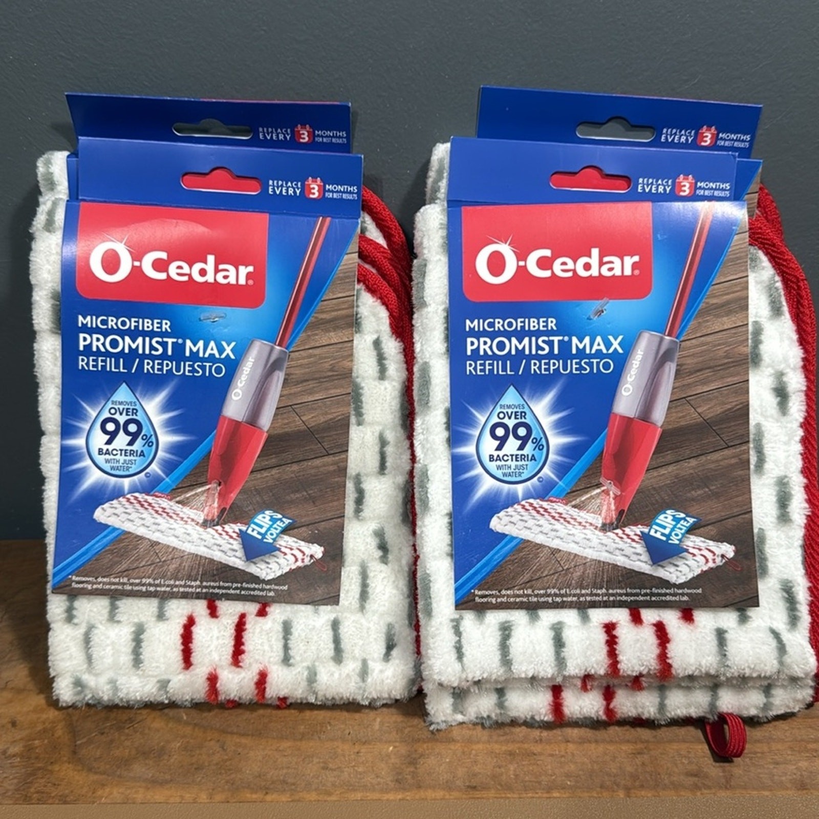 4 packs of O-Cedar Microfiber Pro mist Max Refill quick cleaning less waste NEW