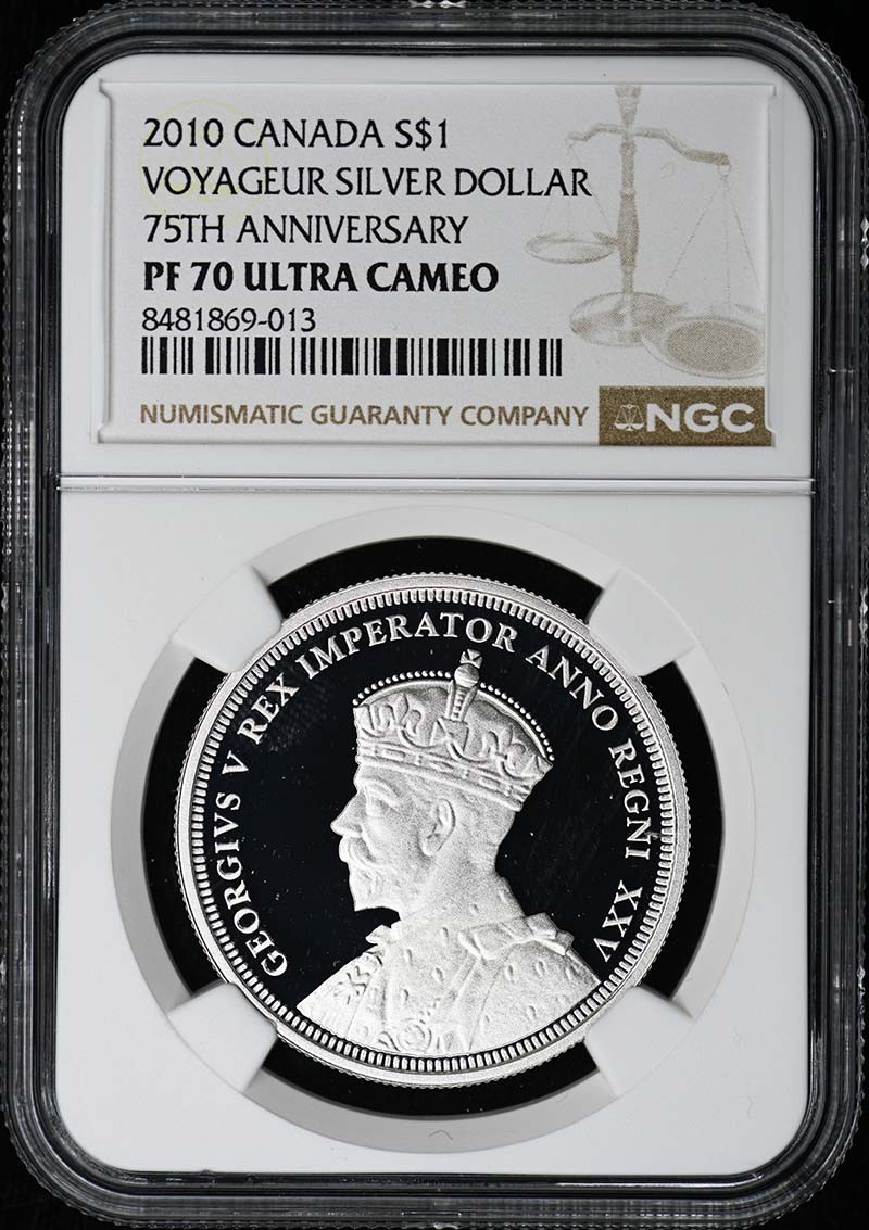 2010 CANADA VOYAGEUR SILVER DOLLAR 75TH ANNIVERSARY S$1 NGC PR70DCAM