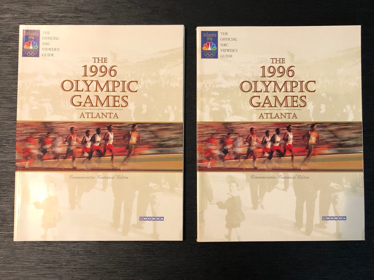 THE 1996 OLYMPIC GAMES PROGRAM-THE OFFICIAL NBC VIEWER'S GUIDE -LOT OF 2