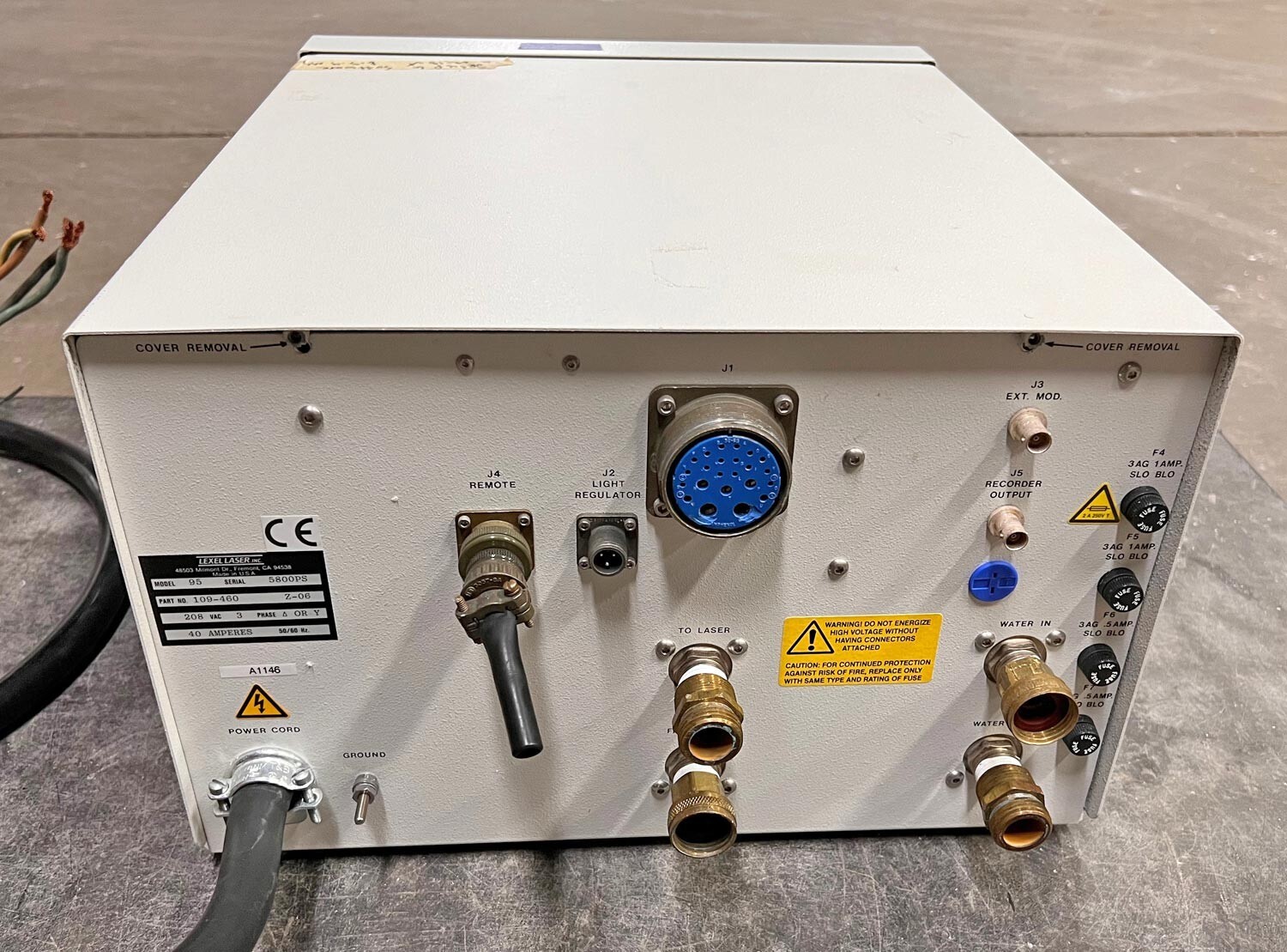 Lexel Ion Laser Model 95 Power Supply 2018 Version 109-460 Z-06 NEW??