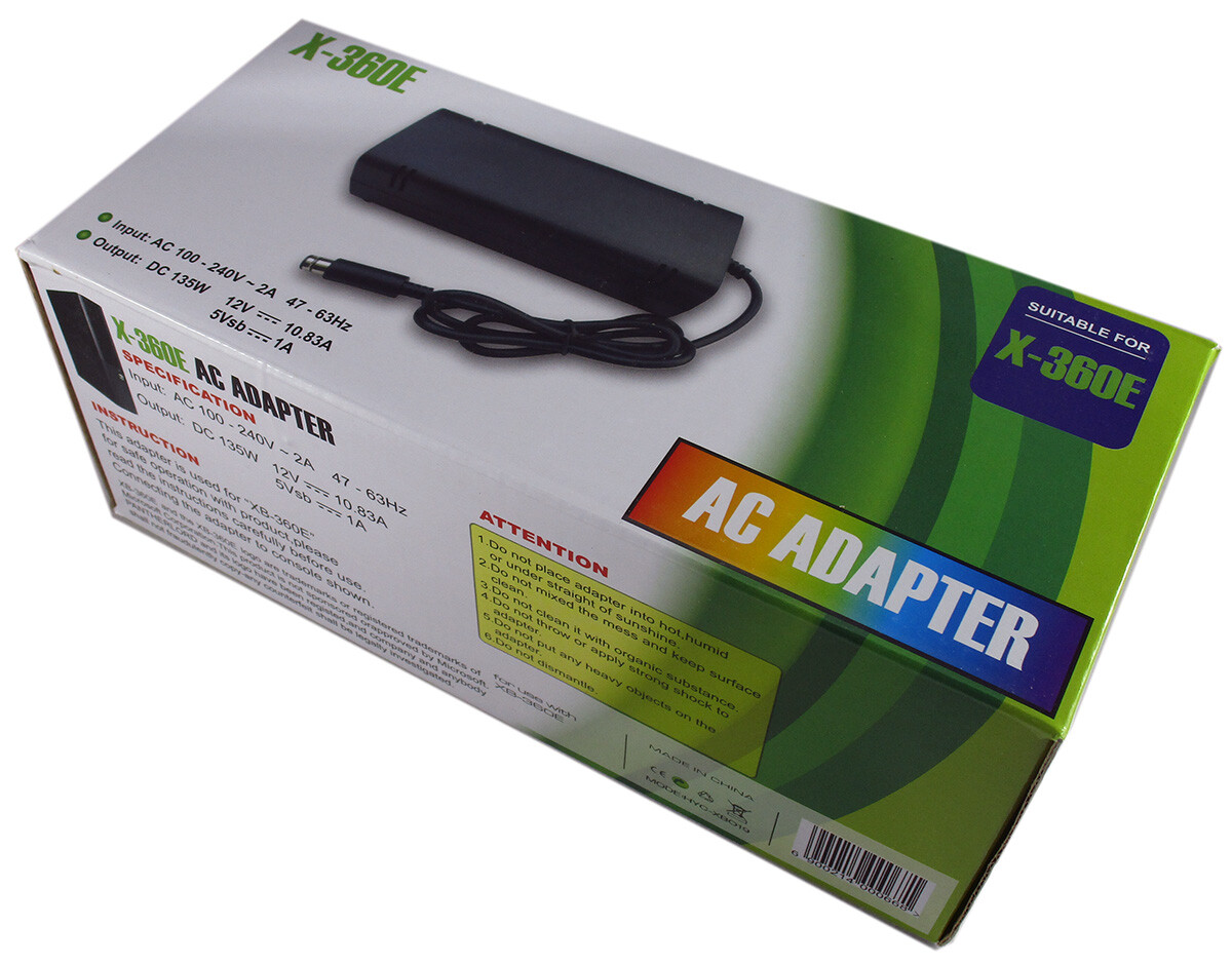POWER SUPPLY REPLACEMENT for XBOX 360 E 360E Console AU Plug Lead Cable Cord