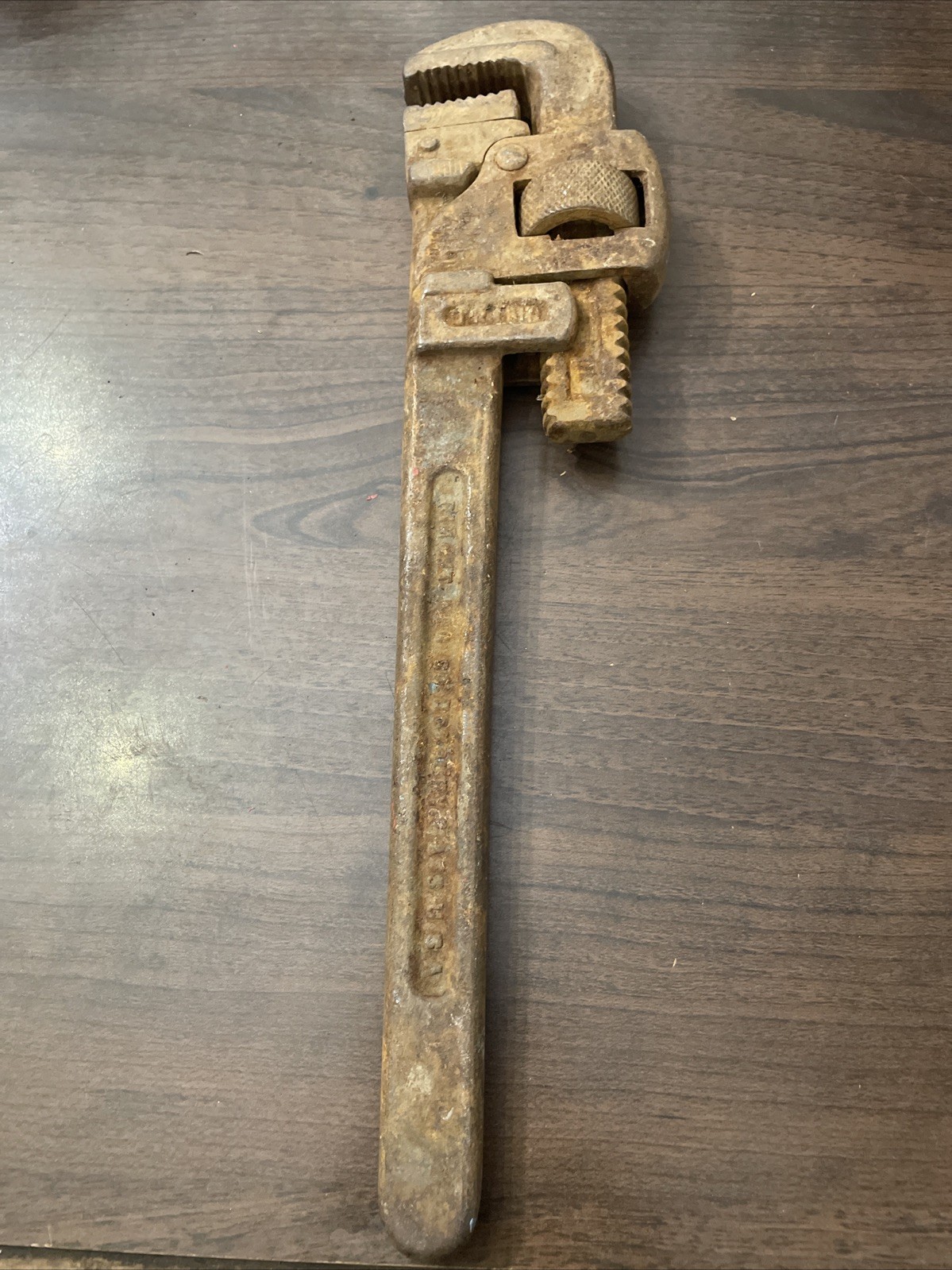 Vintage Pipe Wrench Trimo 14 - Trimont Mfg Co. Roxbury Mass USA Plumbing Tool
