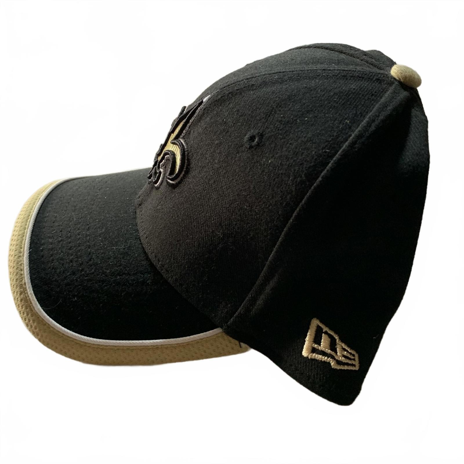 Black and Tan Fleur-de-Lis Baseball Cap NEW