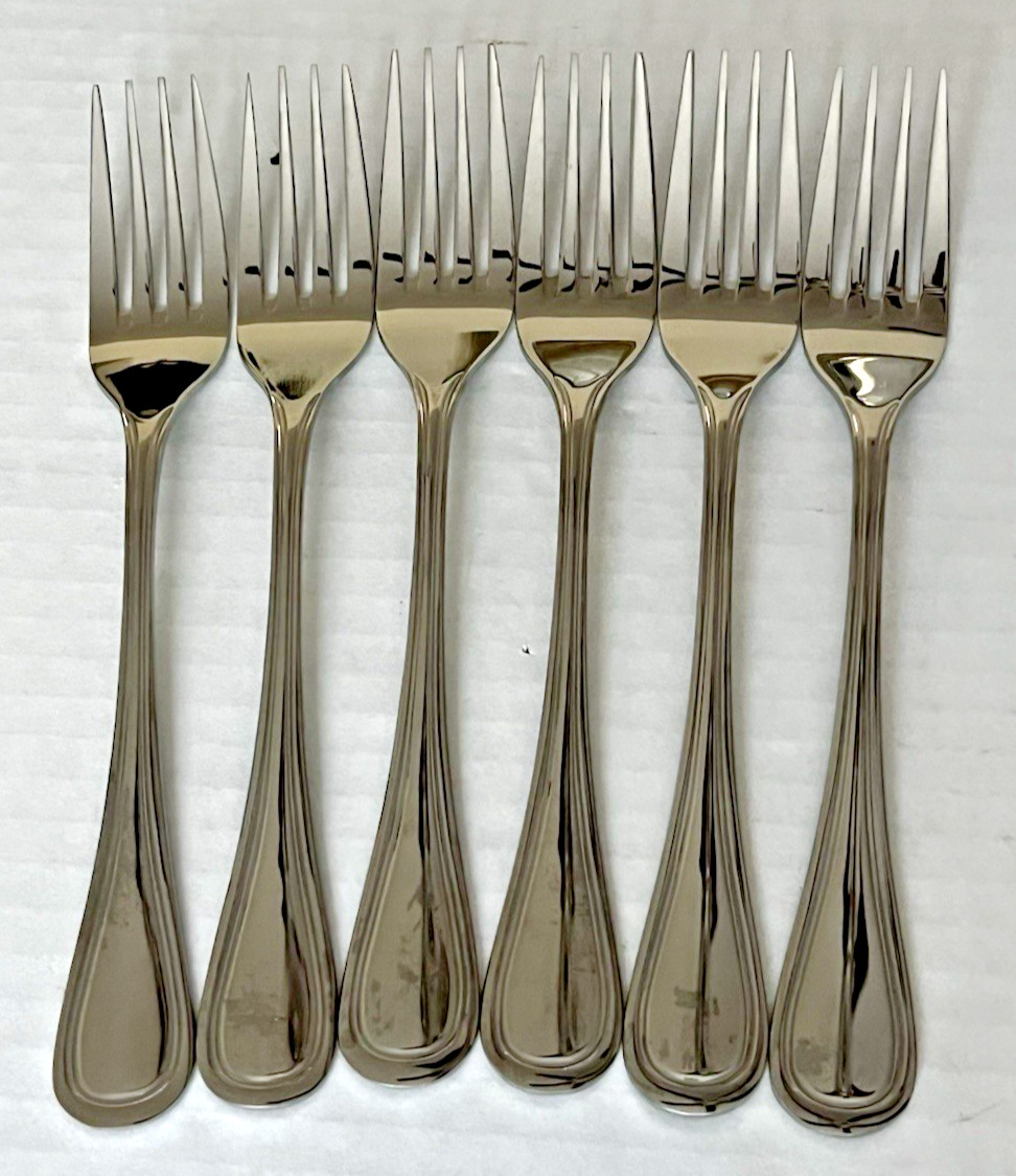 Set of 6 Stainless Steel Dinner Forks Heavy Duty Flatware Forks Set Don 62