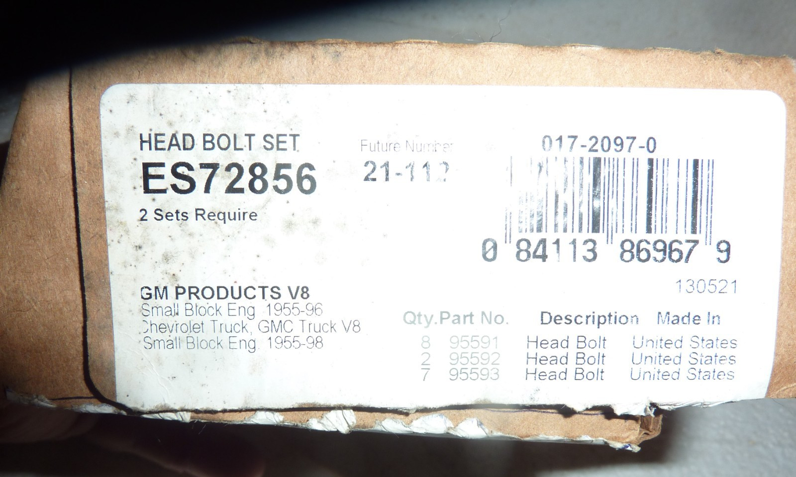 Fel-Pro ES72856 Head Bolt Set  S-6