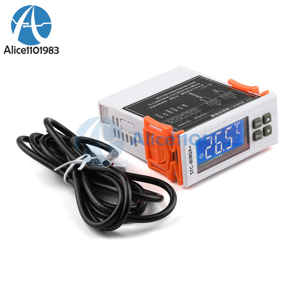 Digital STC-8080A+ Temperature Controller 12/24/220V Automatic Timing Thermostat