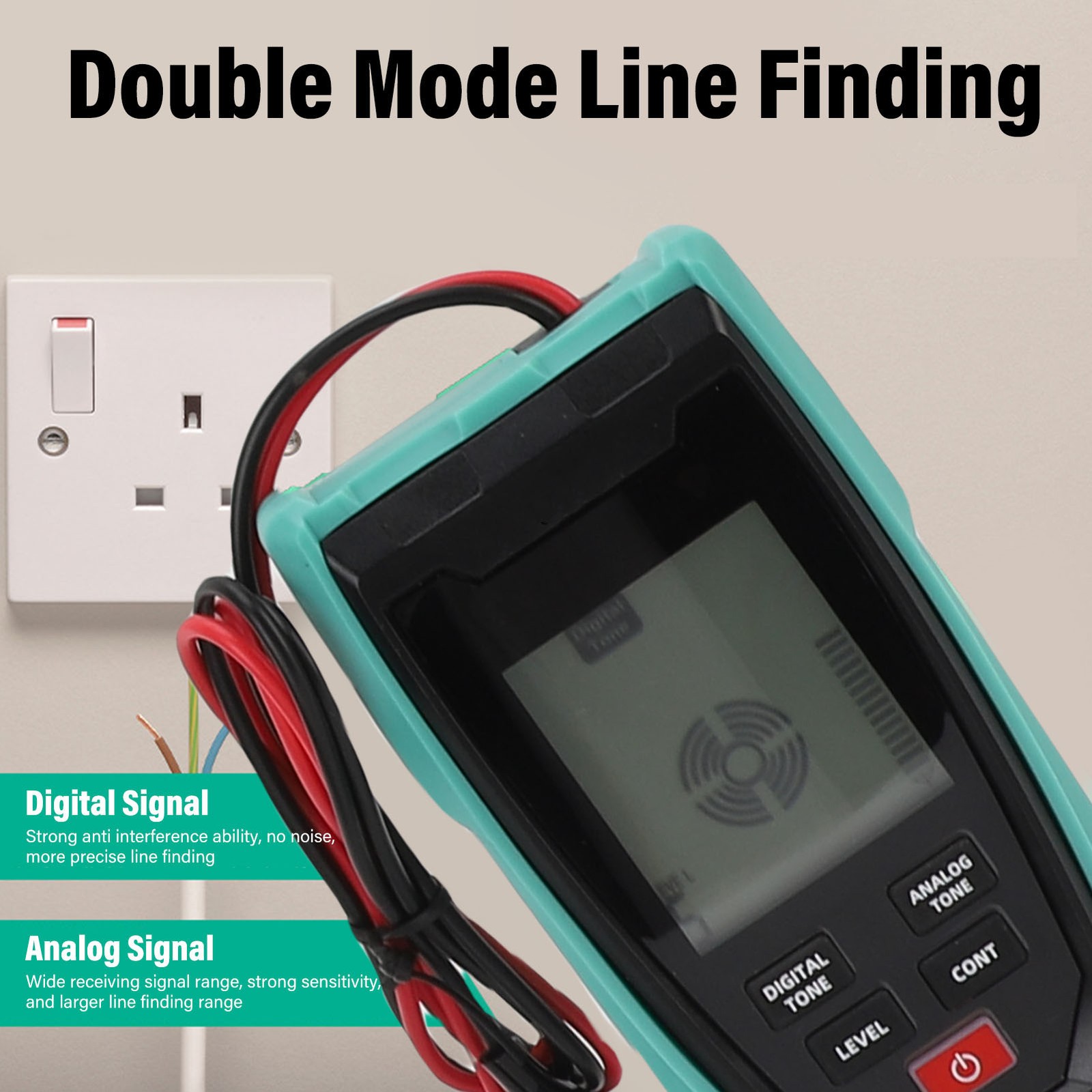 Underground Wire Locator Digital Analog Buried Wire Tracer Cable Break Detector