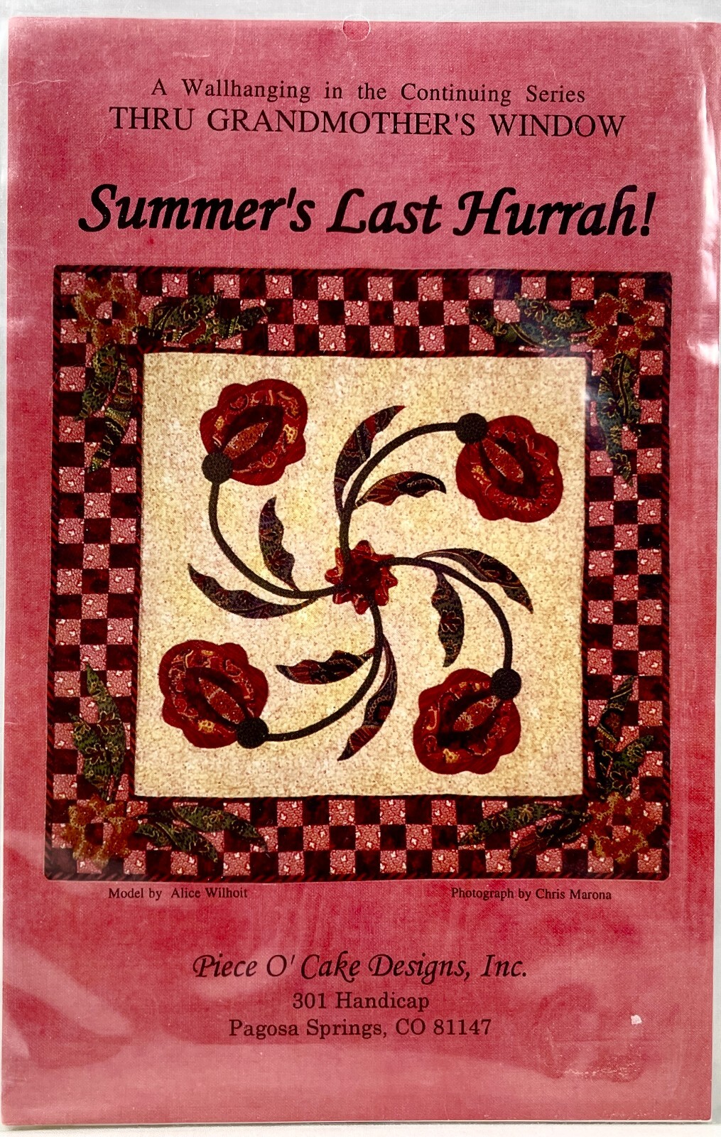 NEW 1996 Piece O' Cake Designs Quilt Sewing Pattern Summers Last Hurrah 13834