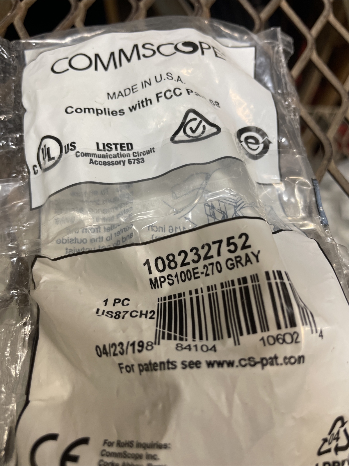Systimax Jack MPS100E-270 Gray