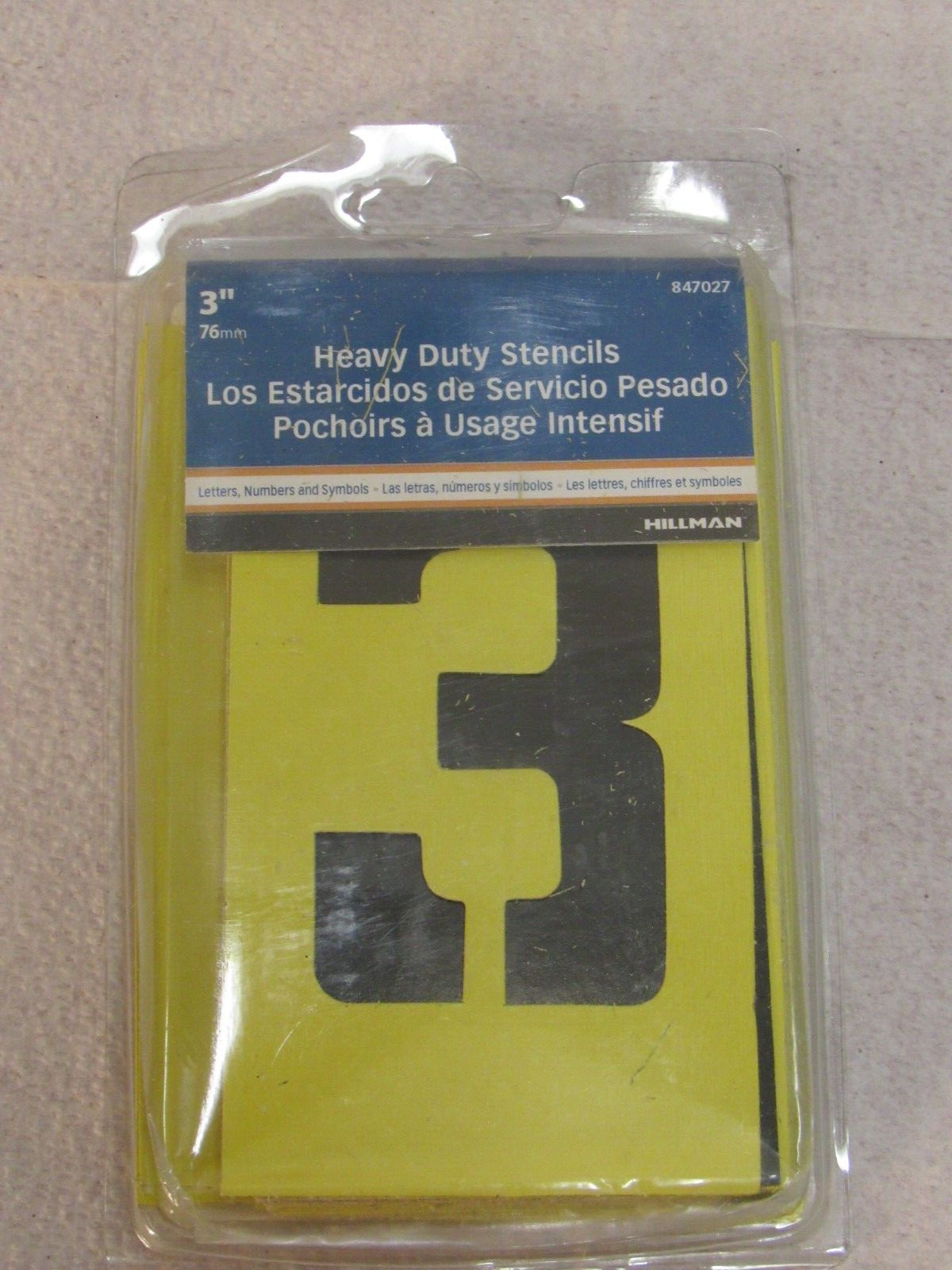 Hillman 847027 3-Inch Numbers Letters and Punctuation Combo Stencil Set