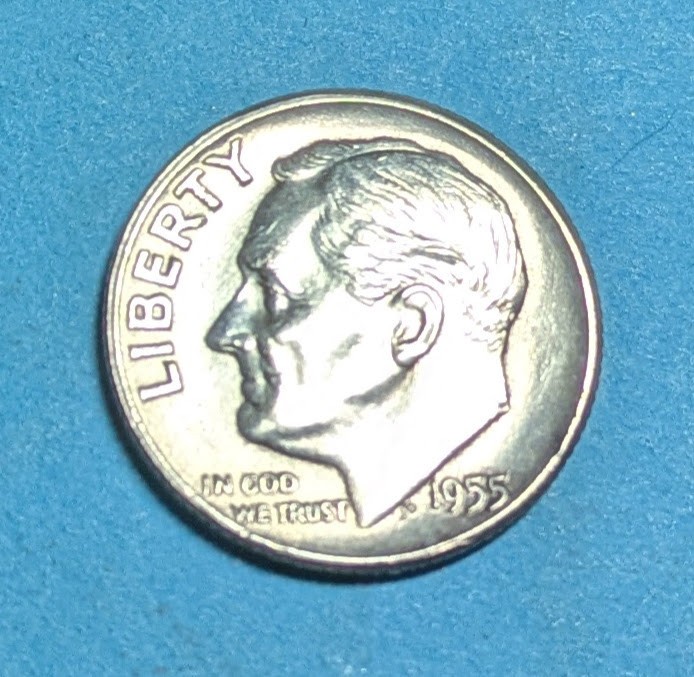 1955-P Roosevelt Dime - Brilliant Uncirculated - Mint Luster - Free Shipping