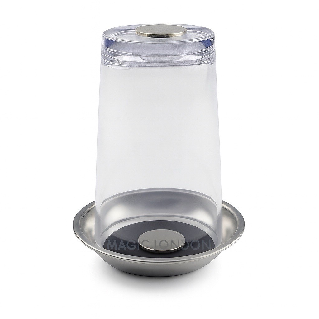 Easy to Perform Coin through Glass Magic Coin Trick Toys Coin Through Cup
