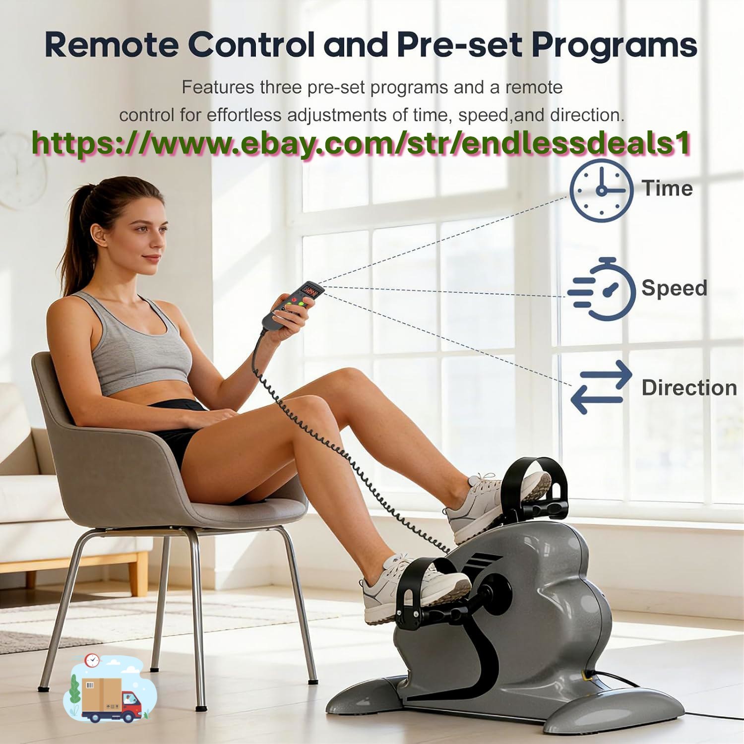 Motorized Pedal Exerciser, Electric Pedal Exerciser for Arm and Leg Low Impact E