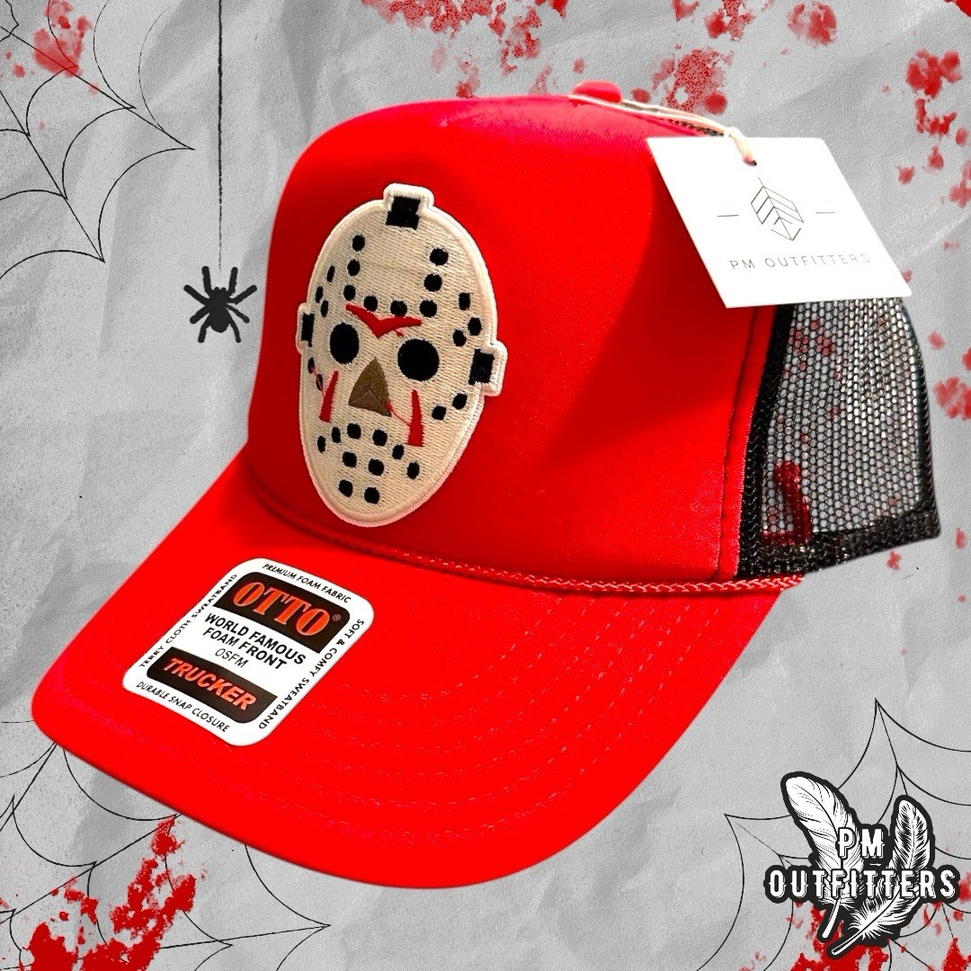 Jason Voorhees Friday The 13th Movie Mask Patch Otto Foam Front Rope Trucker Hat