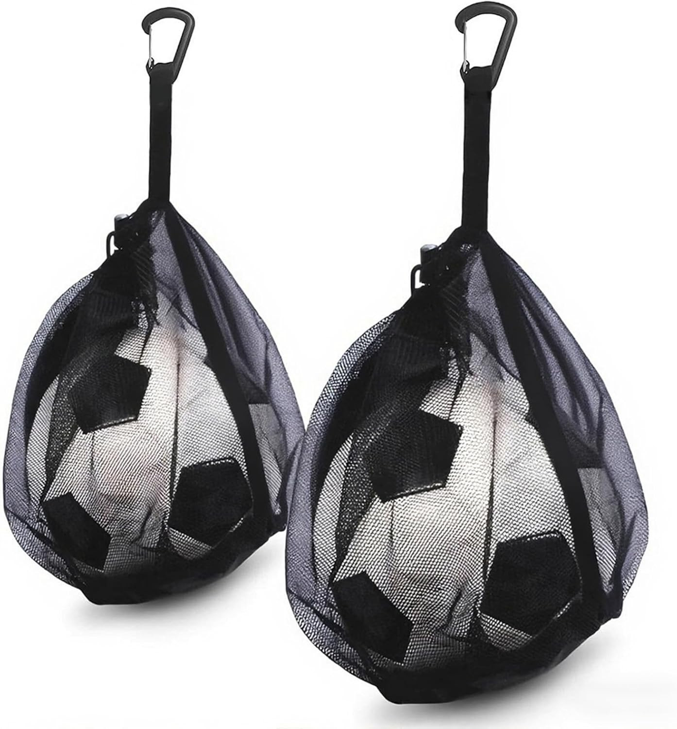 2Pcs Single Mesh Ball Bag for Basketball Soccer & Volleyball, Lightweight Net St