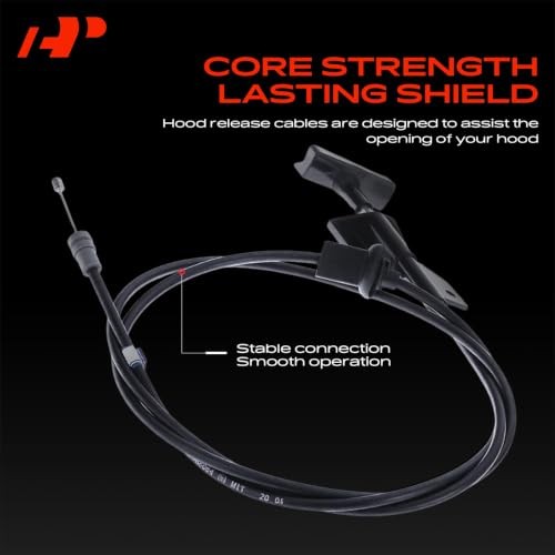 Front Hood Latch Release Cable with Handle Compatible with Chevrolet S10 1982