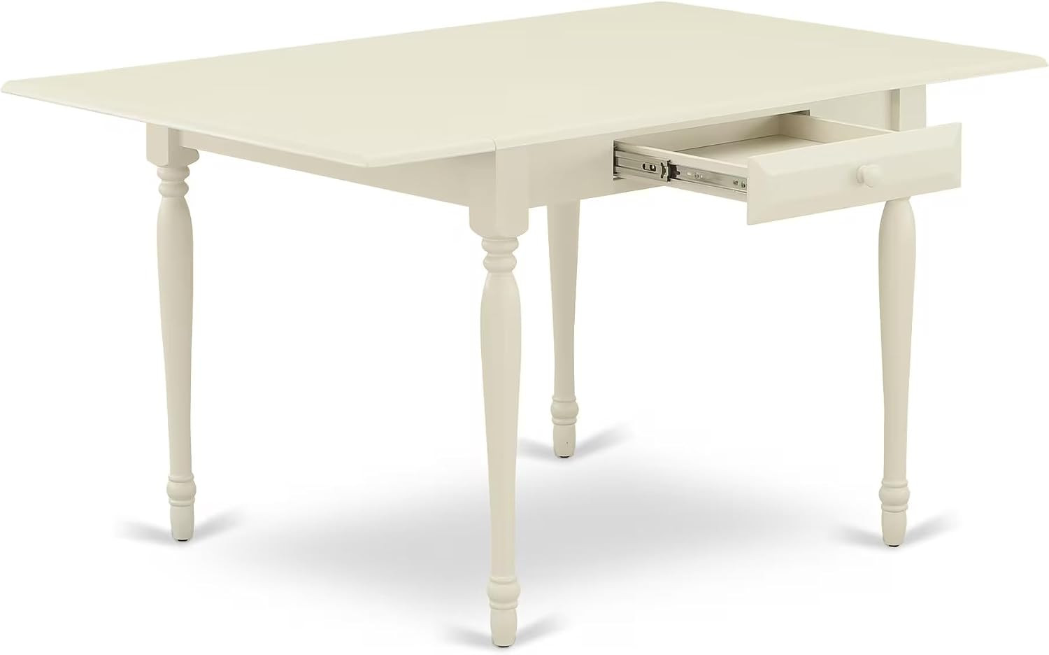 MZFL3-LWH-01 3 Piece Dining Set Contains a Rectangle Dining Room Table with Drop