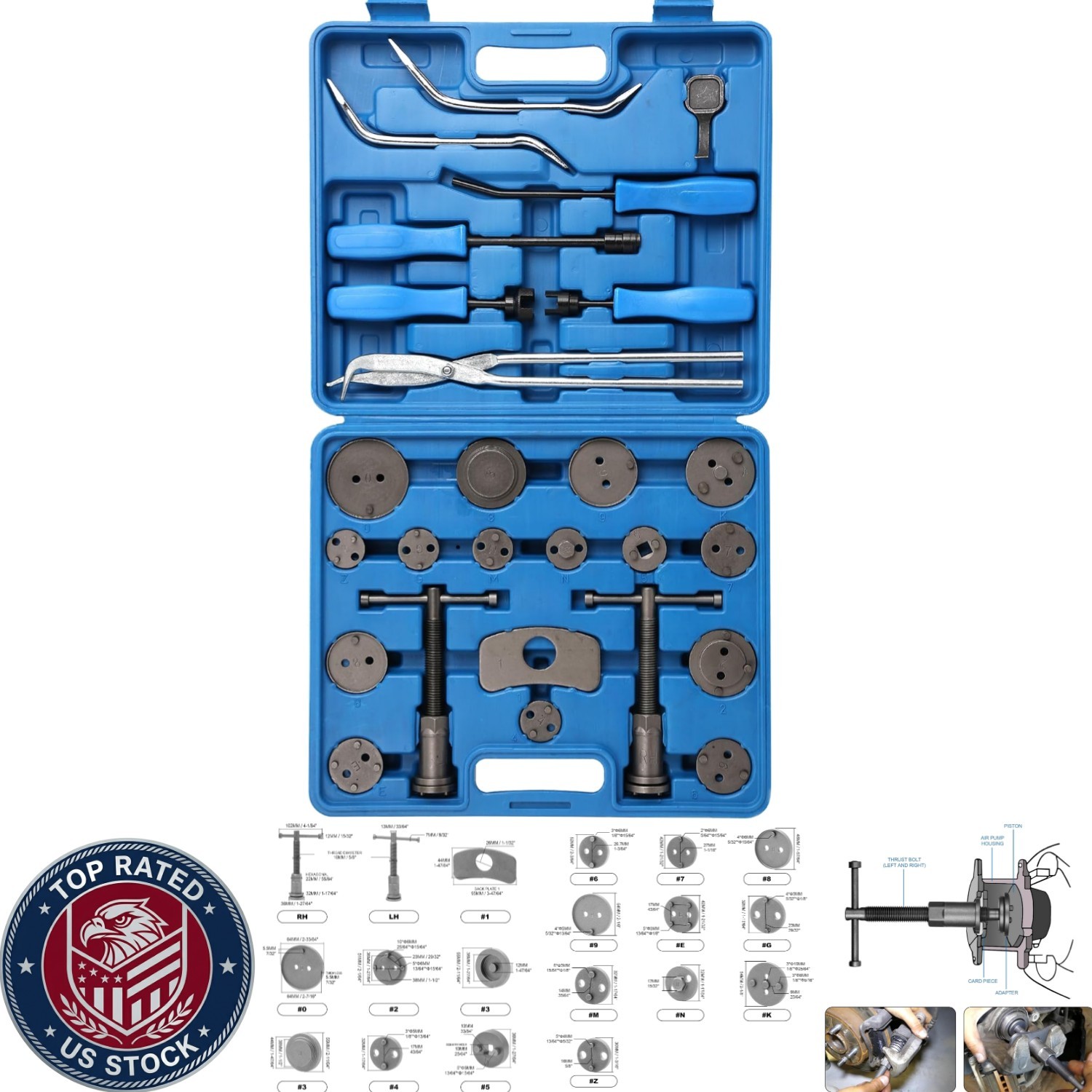 Brake Tool Kit: 26 Precision Tools for Disc & Drum Brake Installations