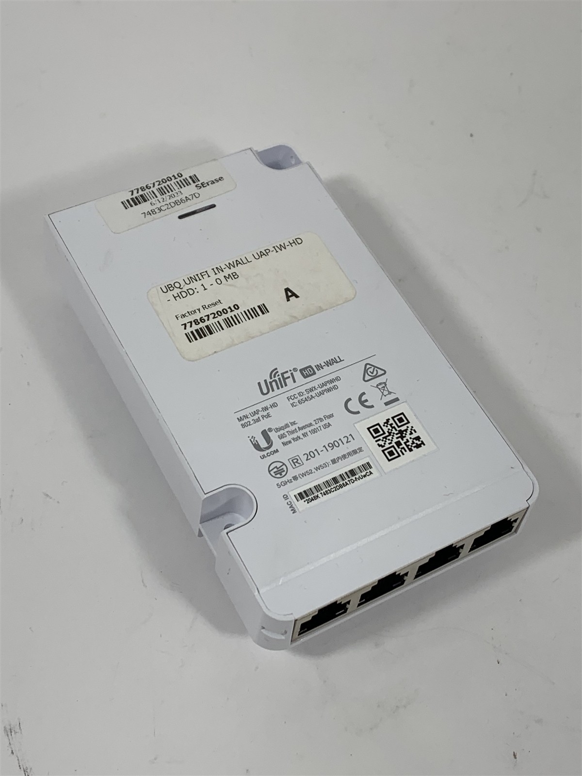 Ubiquiti Unifi UAP-IW-HD In-Wall Wi-Fi 5 Access Point