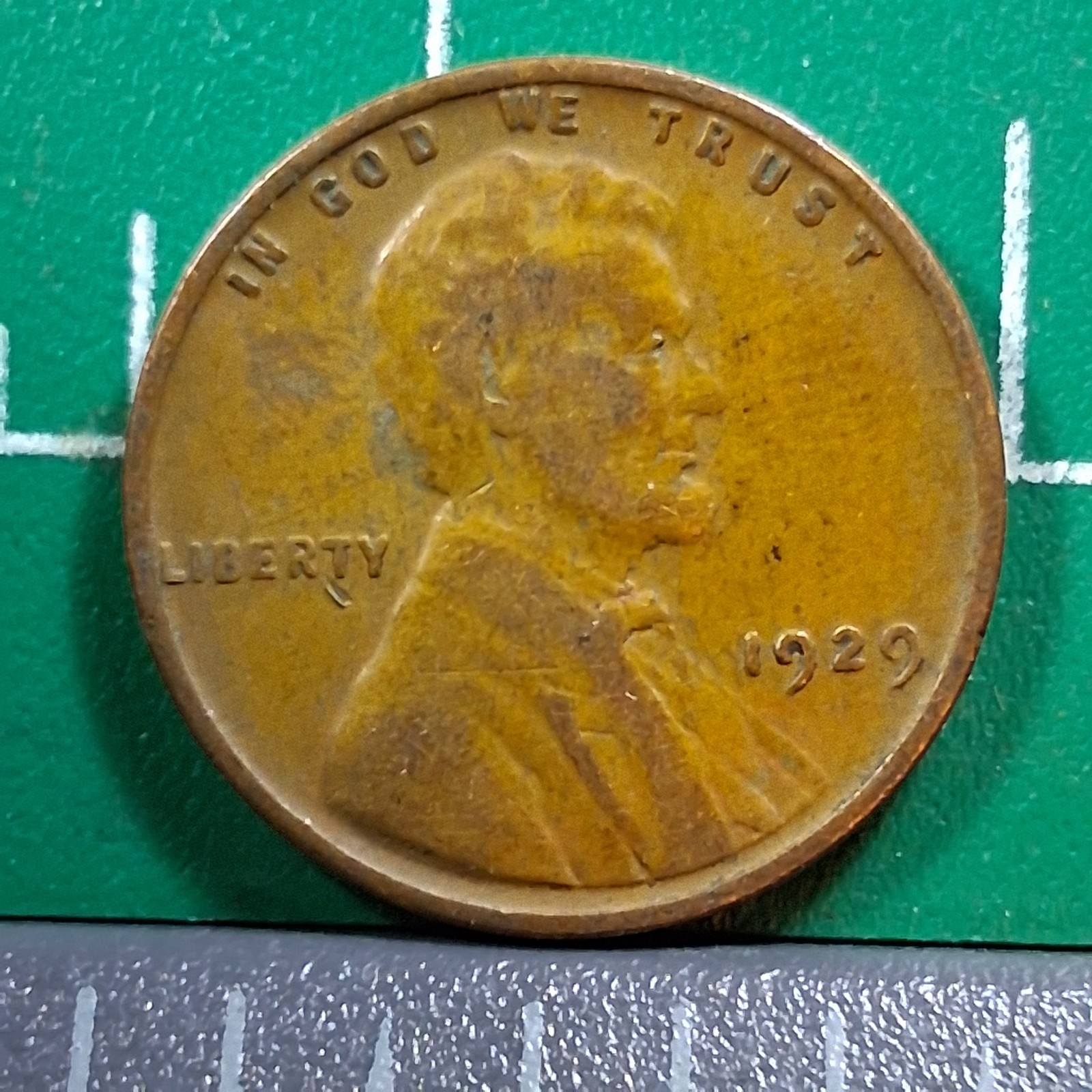 1929 United States USA Abraham Lincoln Wheat Penny 1 Cent Copper Coin