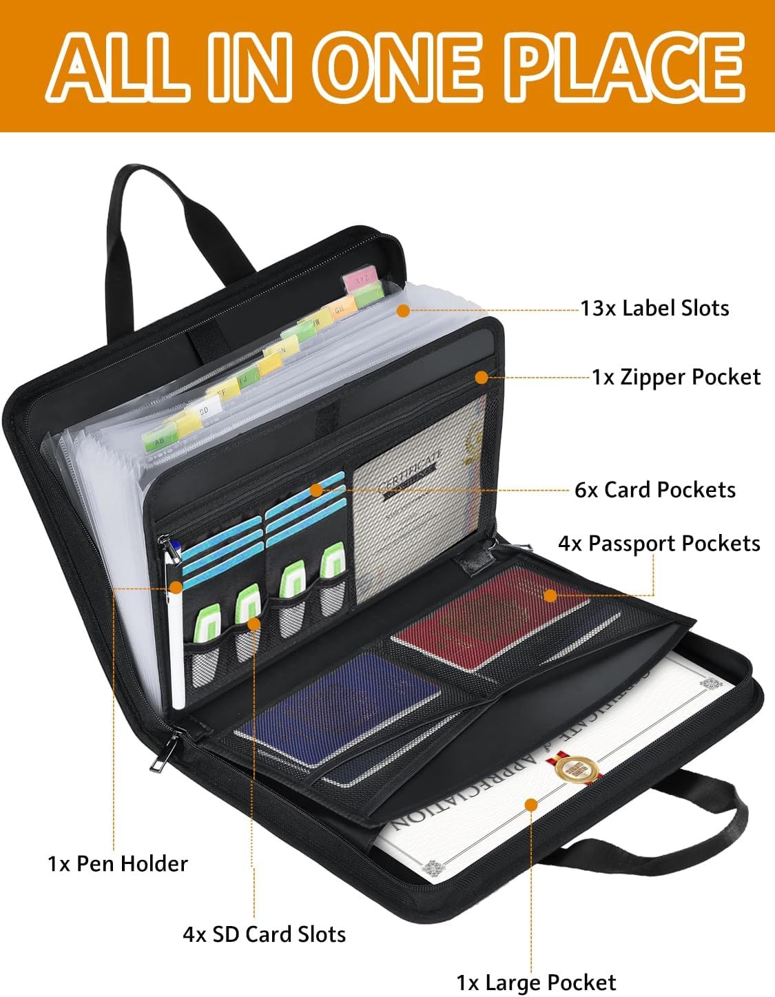 Important Document Organizer Accordion File Organizer Fireproof Expanding File