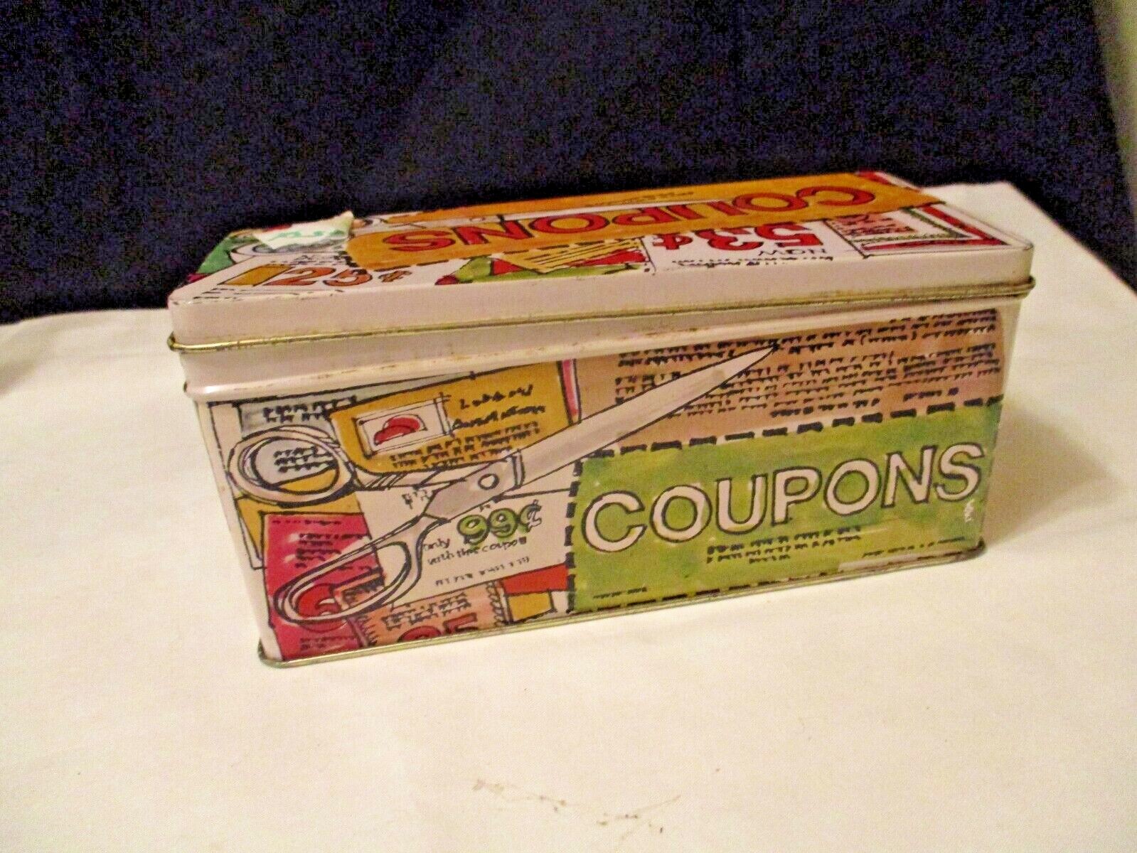 Decorative Coupon Saving Metal Tin