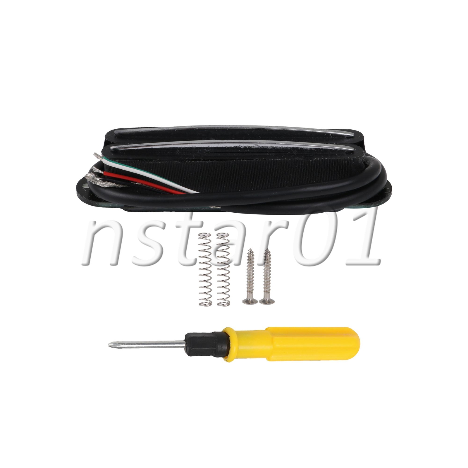 Guitar Pickup Replacement Ceramic Magnet with Screwdriver Screw Set of 2 Black
