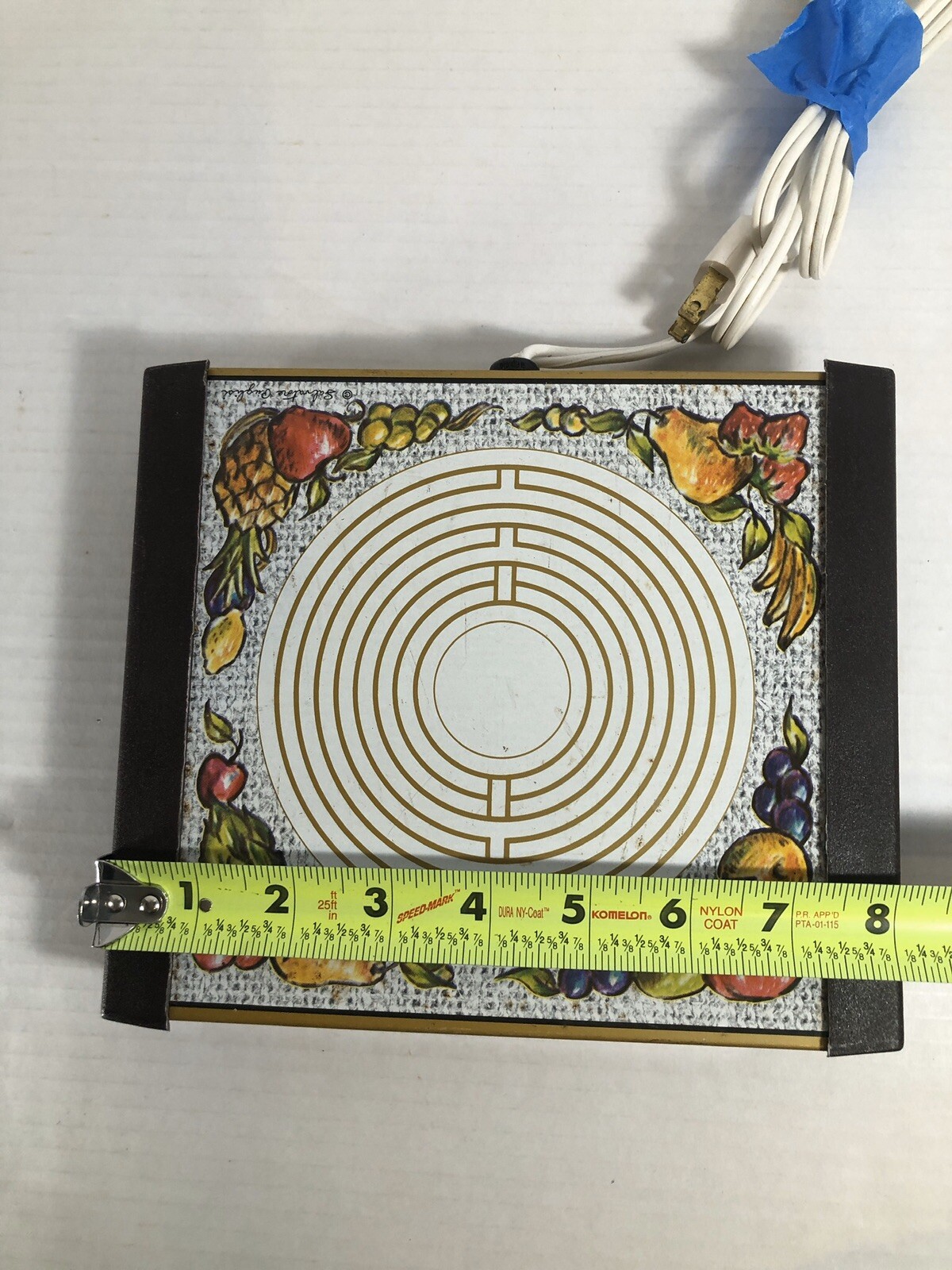 Vintage WARM-O-TRAY Single Hot Plate 8" by 7" Salvatore Puglisi Super Unique