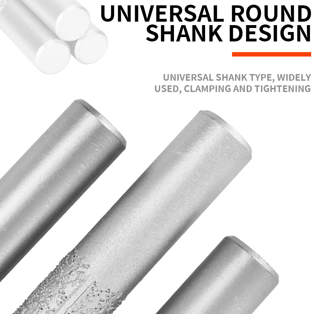 1/2" Vacuum Brazed Diamond Straight Router Bit For Stone Marble Engraving Tool