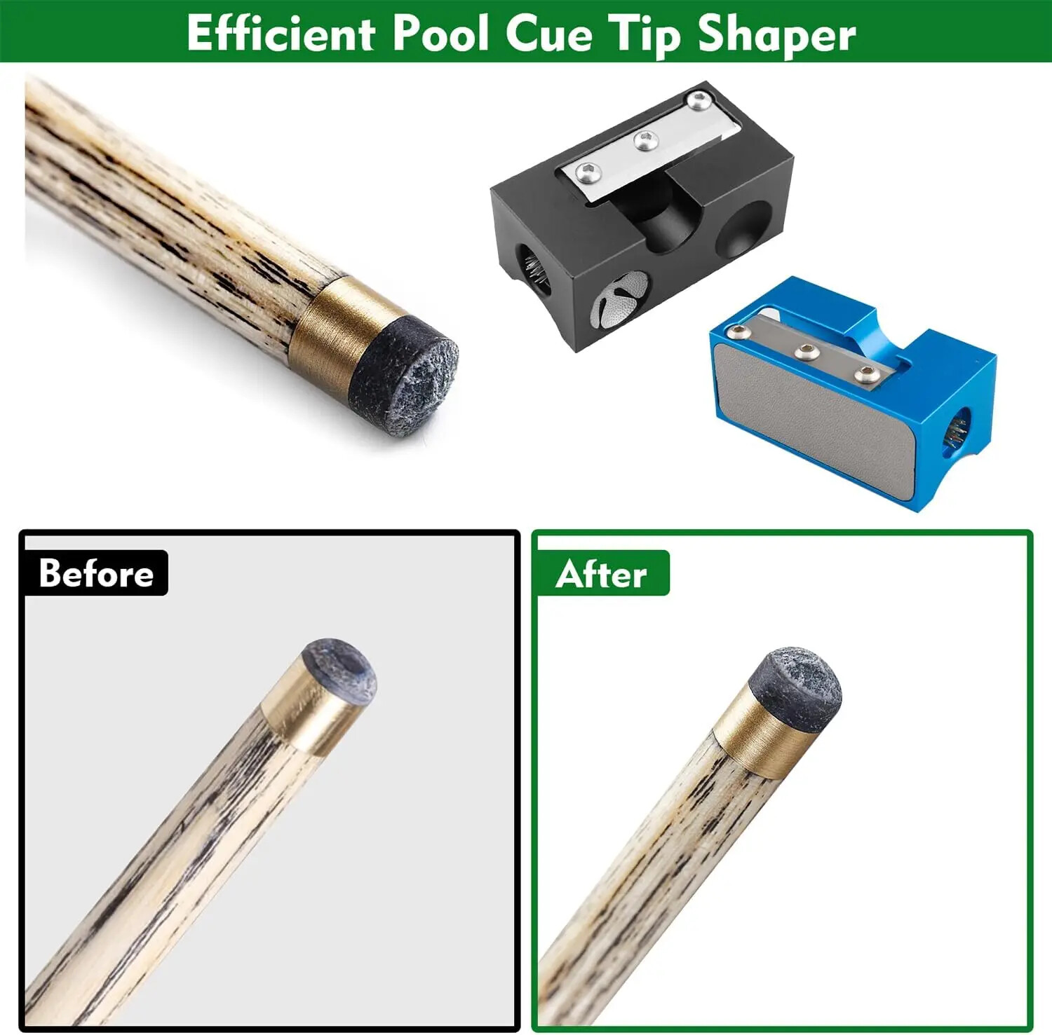 8 Way Cue Tip Repair Tool with Replacement Blade RED