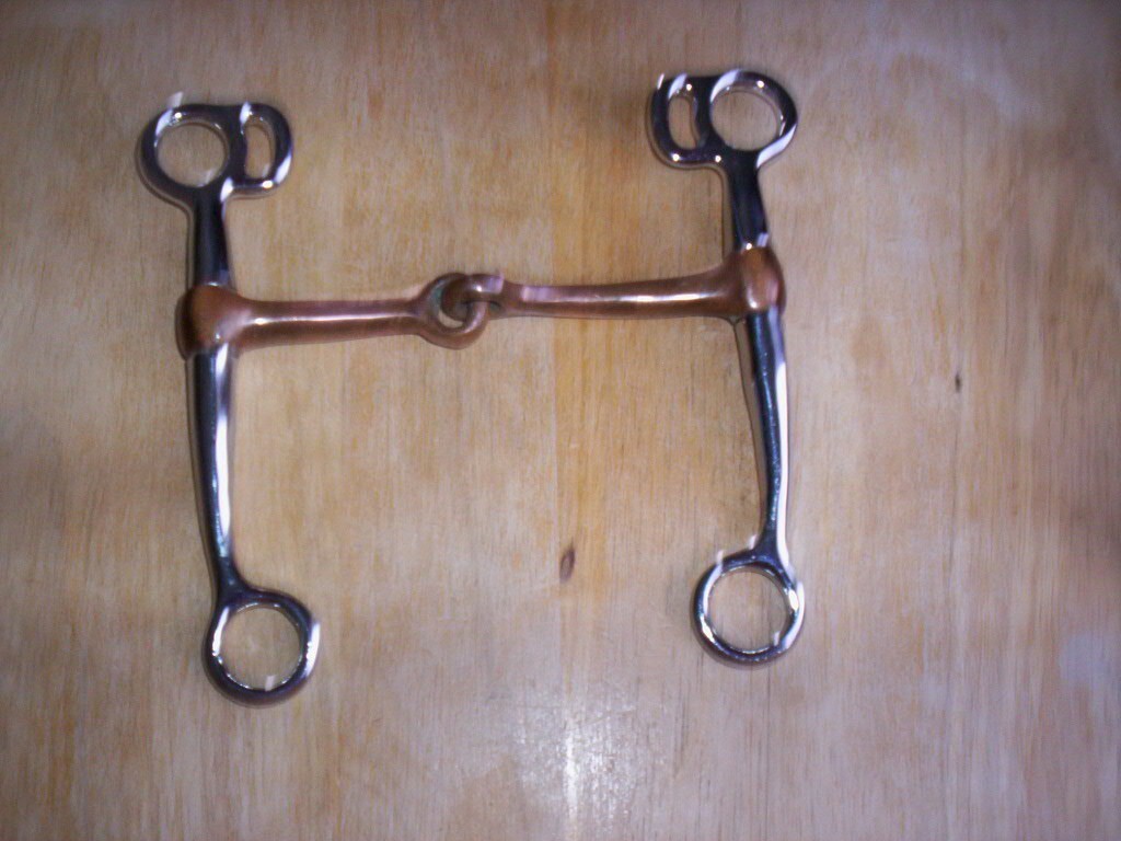 Used Tom Thumb Snaffle Bit 5" Copper Mouth 6 1/2" Shanks
