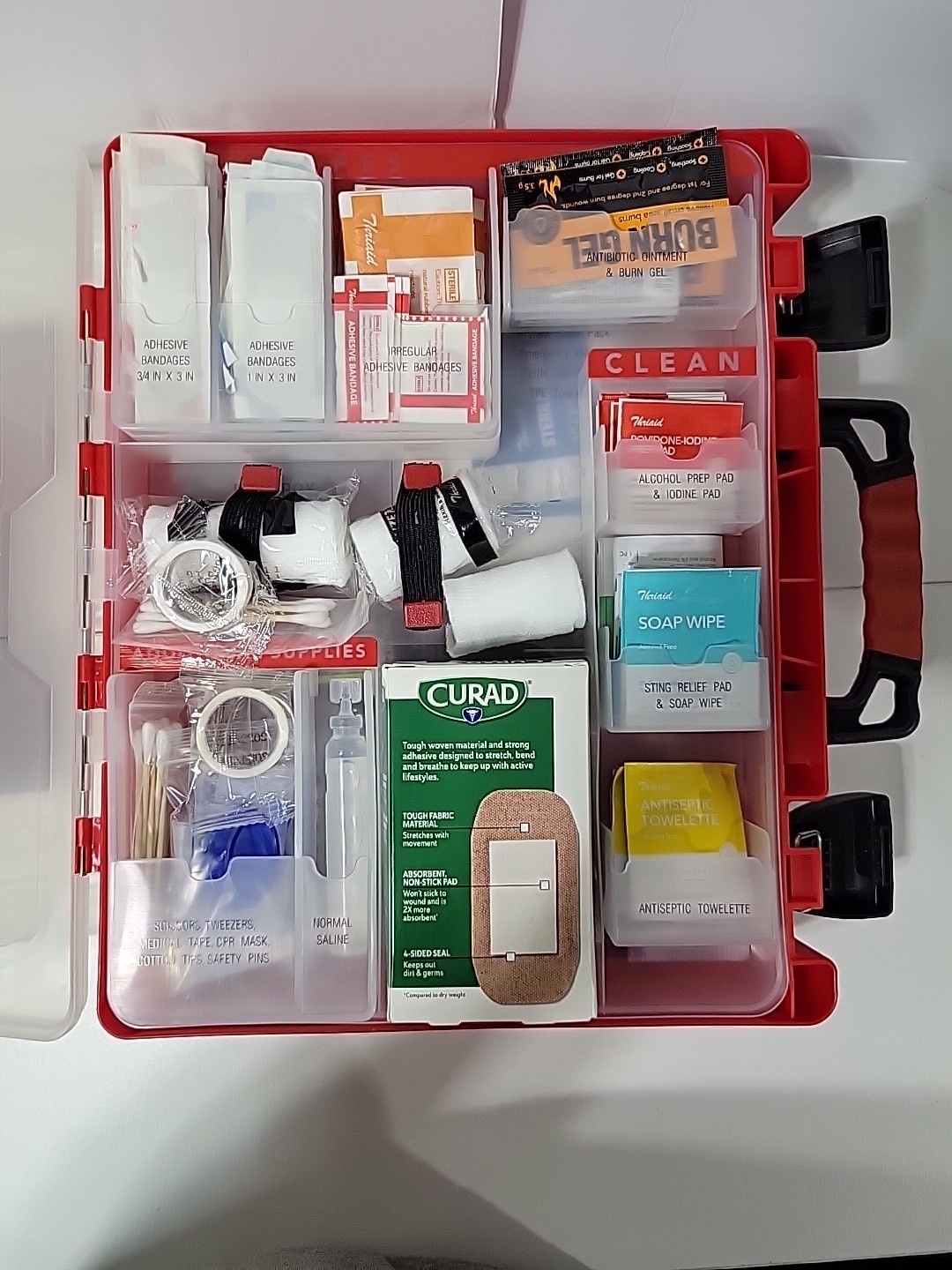 365 Piece First Aid Kit, Multi Compartment Durable Hard Case