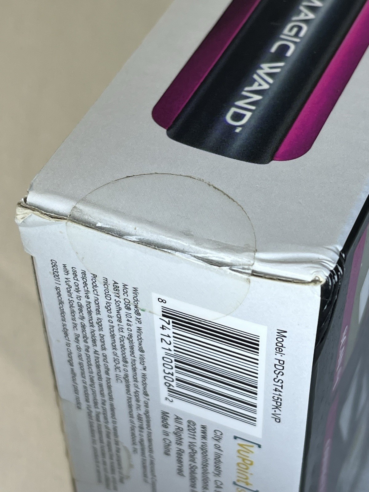 Vu Point Magic Wand Hand Held Scanner St415pk New In Box Hard To Find Pink Color