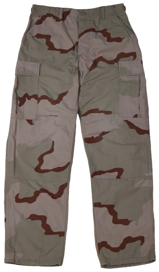 DAMAGED Medium Long - Army DCU Field Pants Trousers Military 3 Color Desert Camo