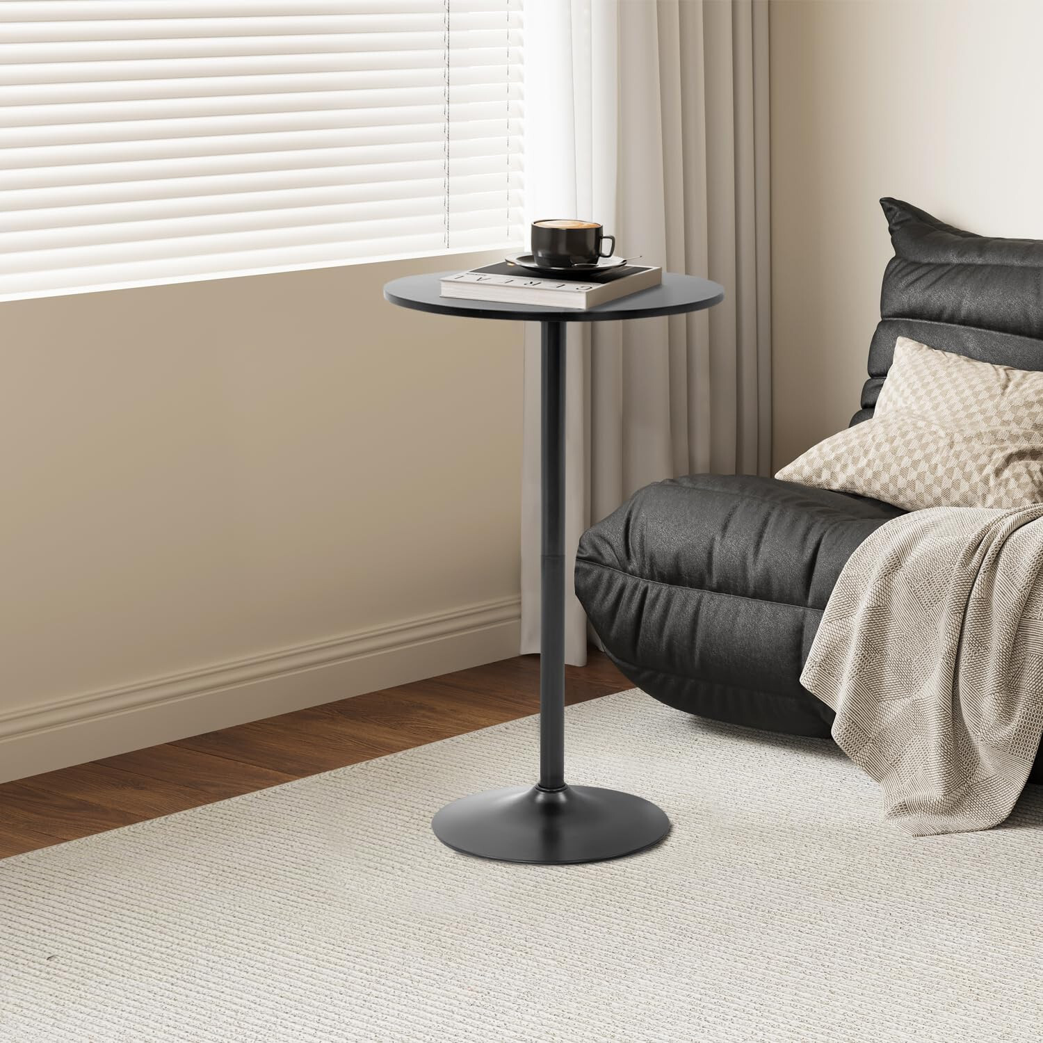 Bar Table 40 Inch Round Table Height Top Pub Table Cocktail Table for Home,2 Set